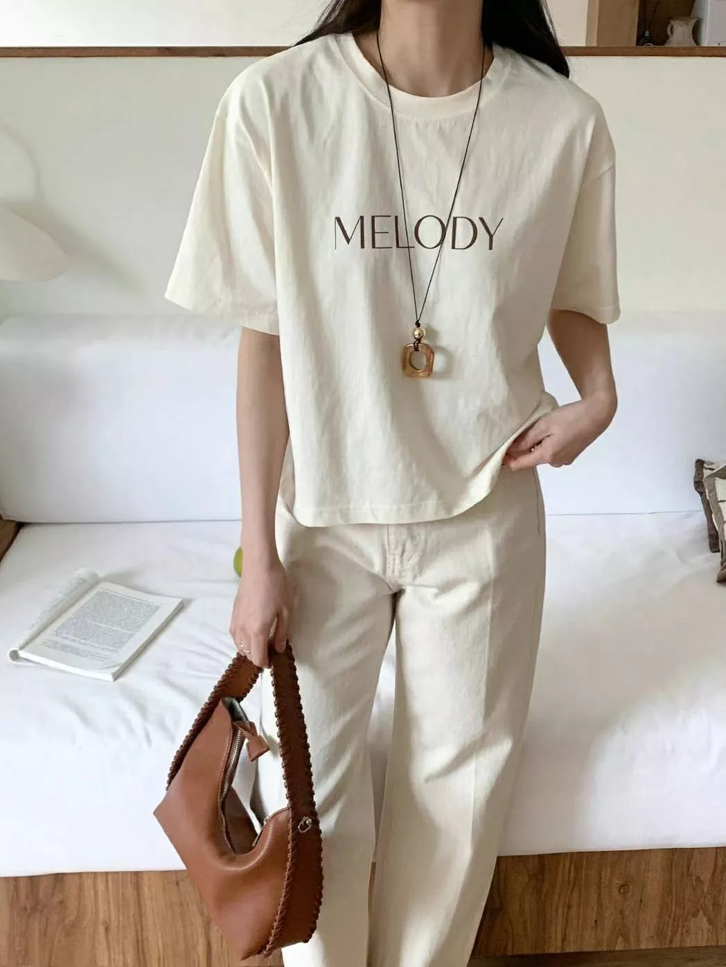Melody On Me・療癒色系字母T恤