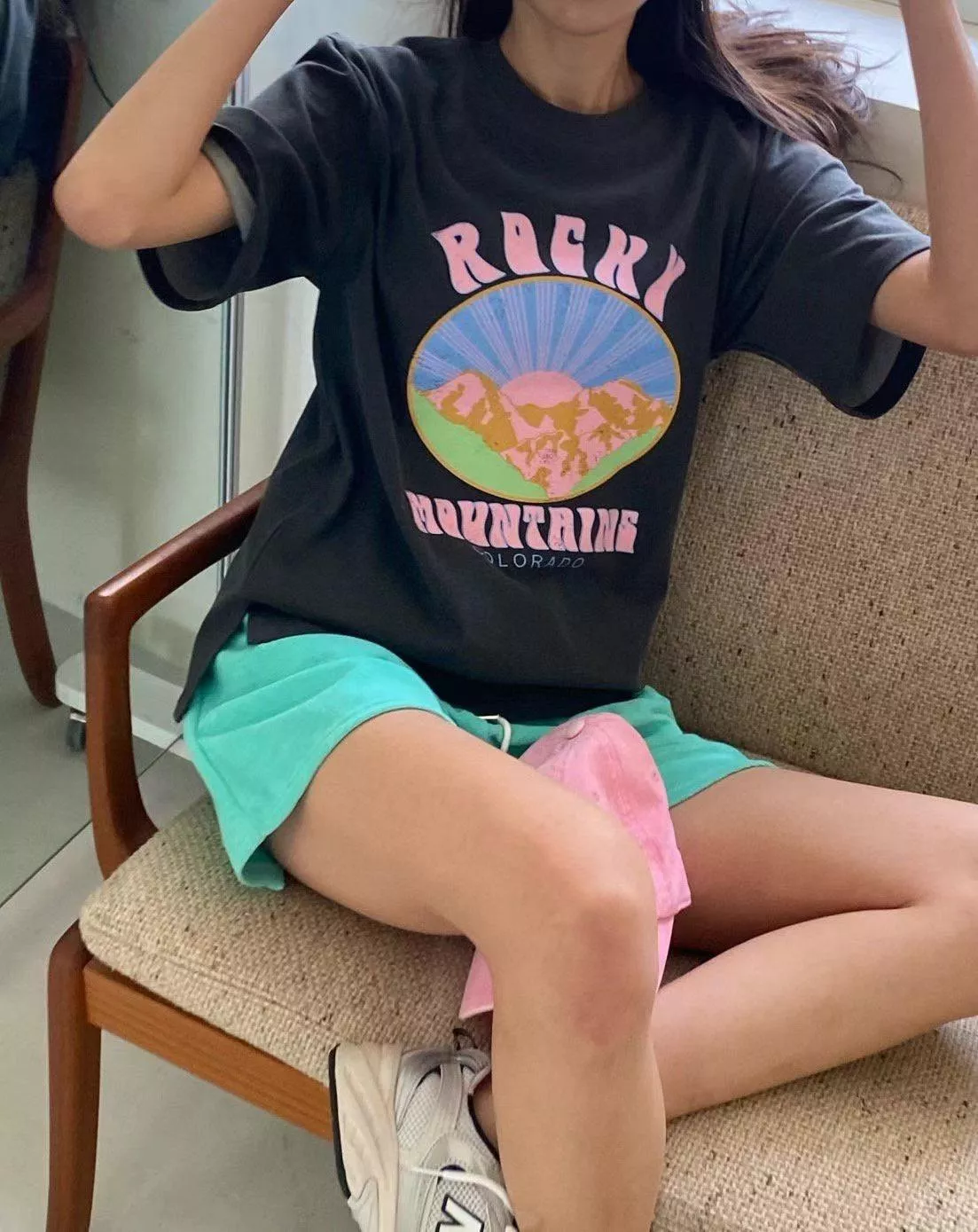 洛磯山日出印花T恤