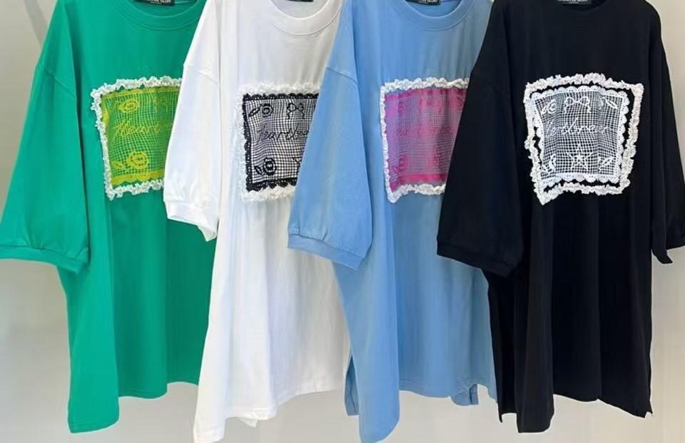 「手寫夢境」拼布蕾絲寬版Tee