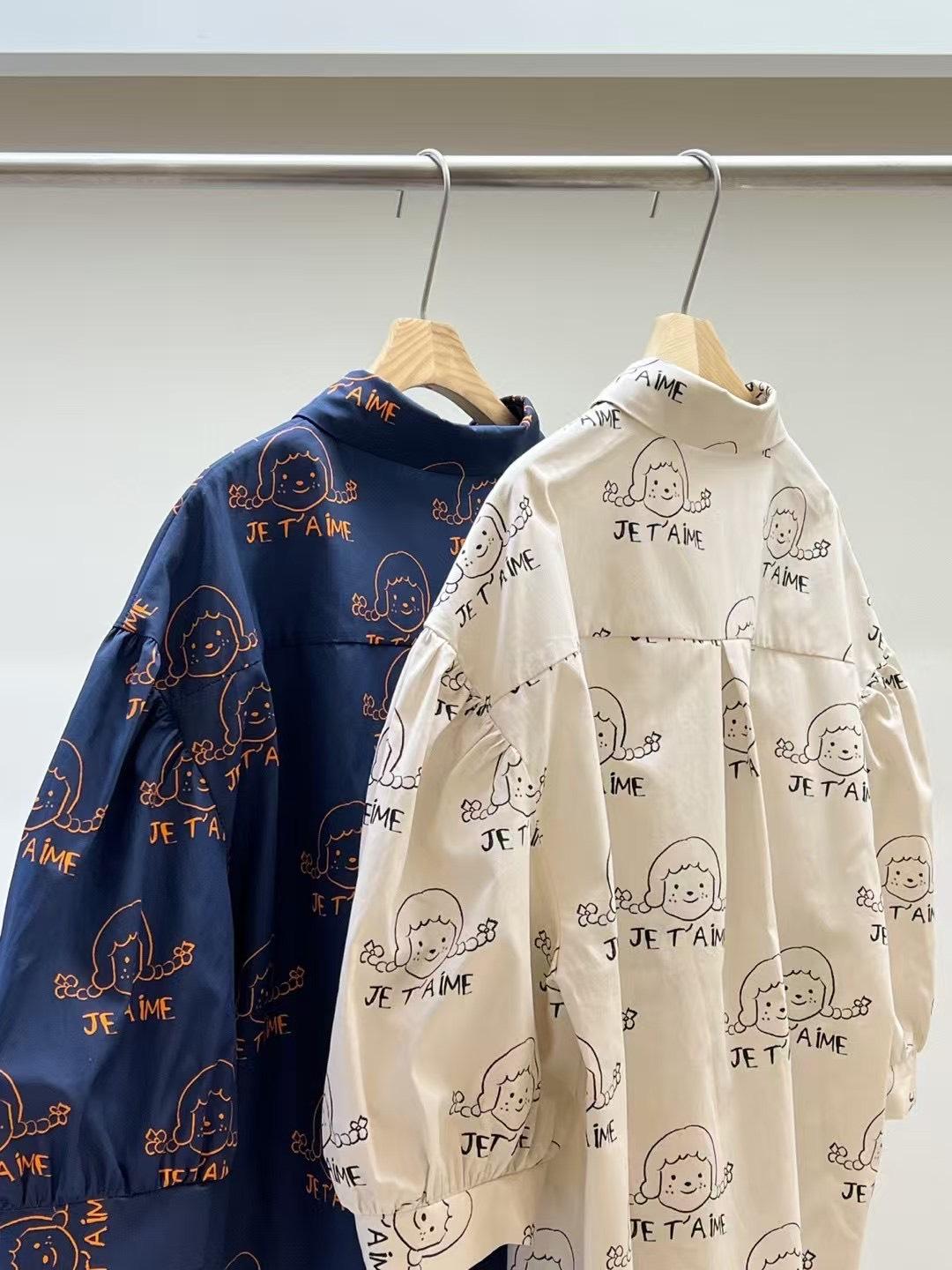 「Je T’aime Layers」插畫感短袖襯衫