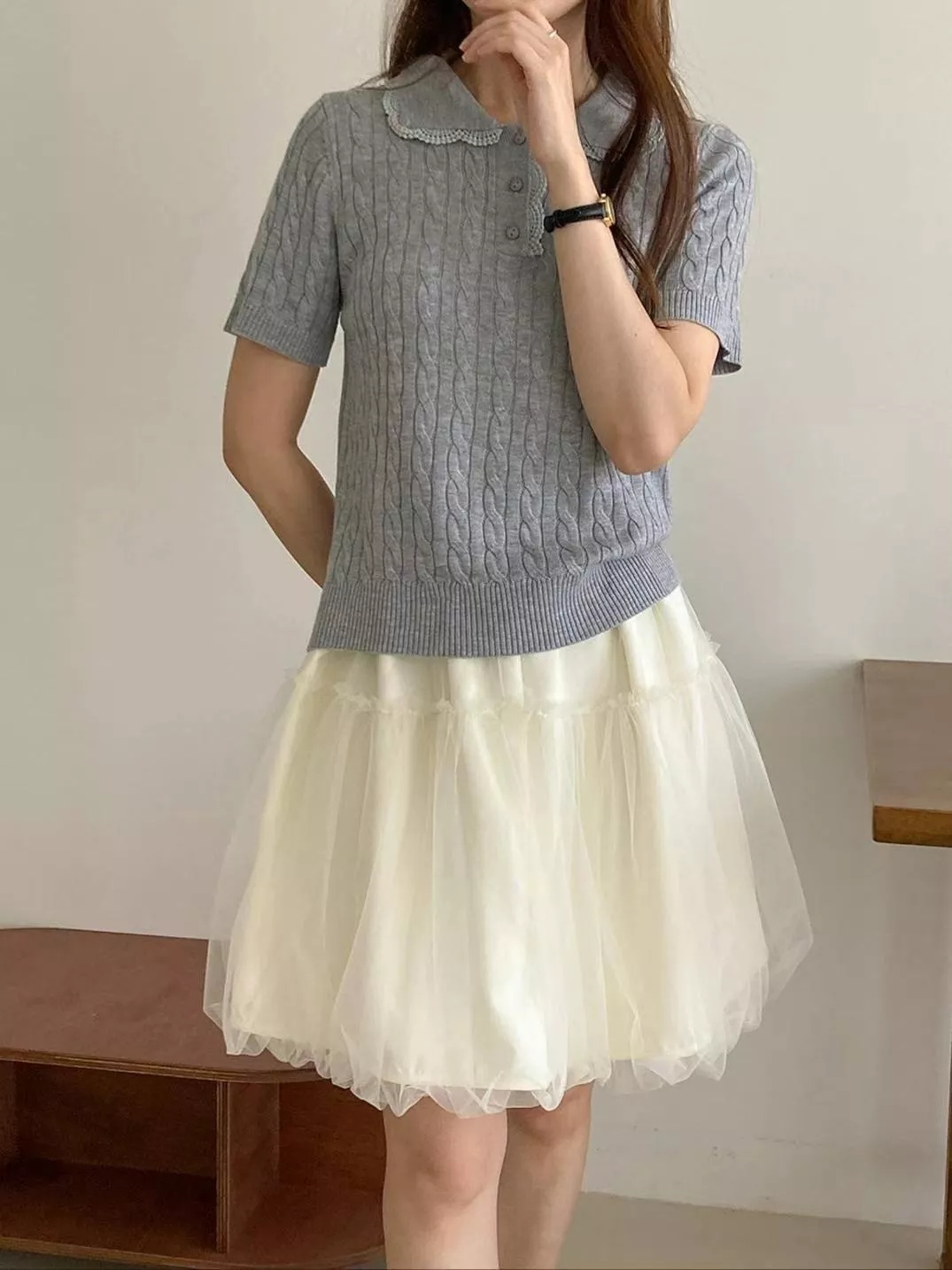 「泡泡雲紗」澎澎層次網紗短裙