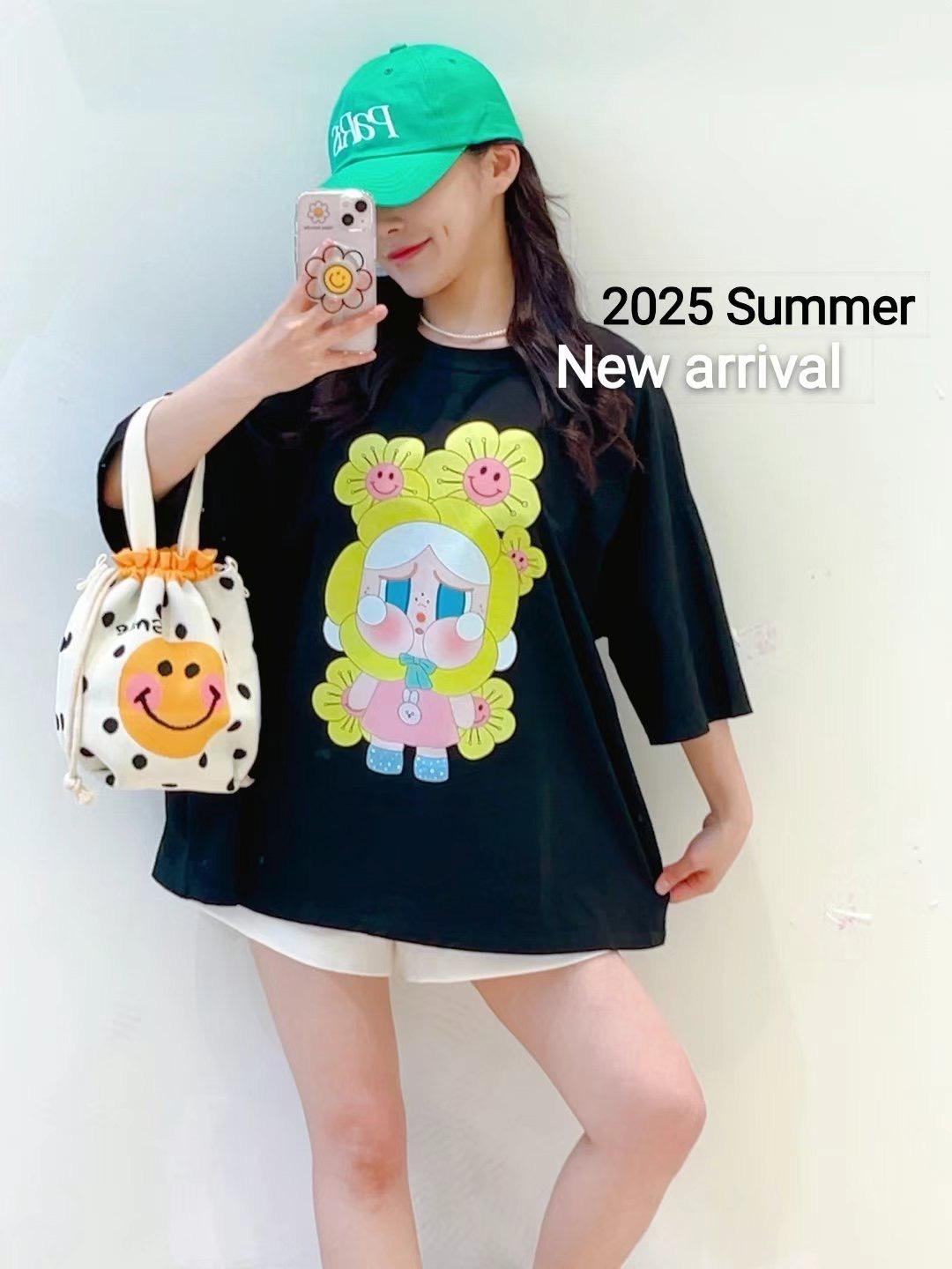 Happy Bloomie」卡通花精靈寬版Tee