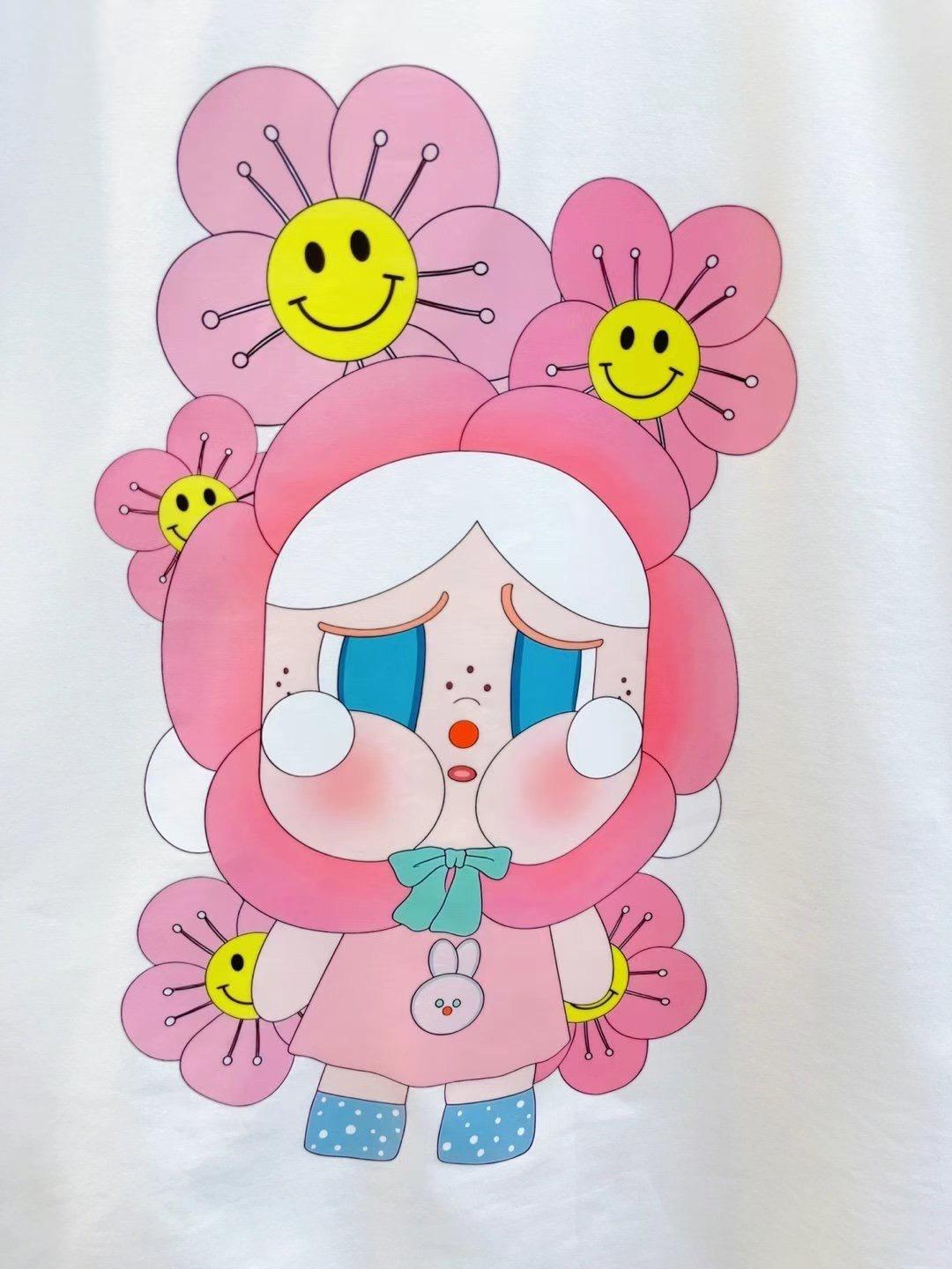 Happy Bloomie」卡通花精靈寬版Tee