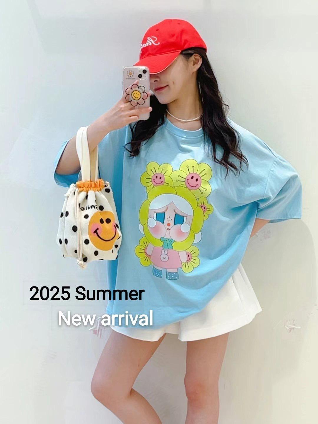 Happy Bloomie」卡通花精靈寬版Tee
