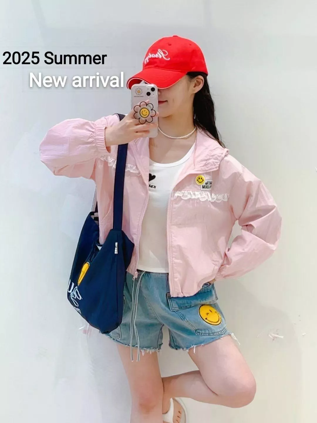 「Smile Patch」蕾絲笑臉風衣外套