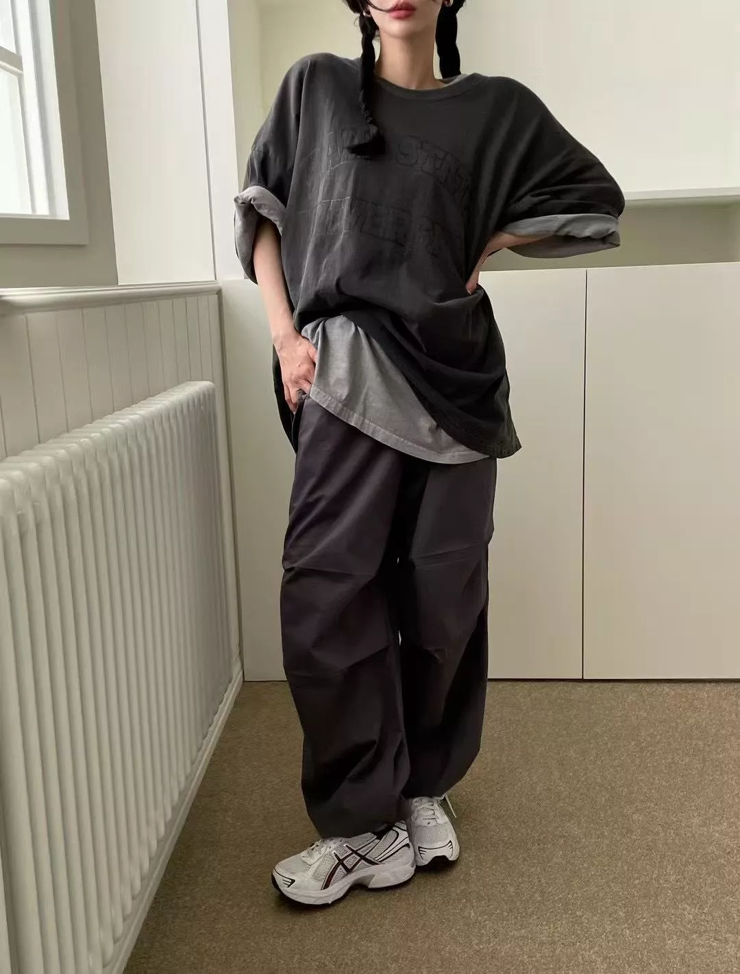 GVRCOM 大學風寬版短袖T