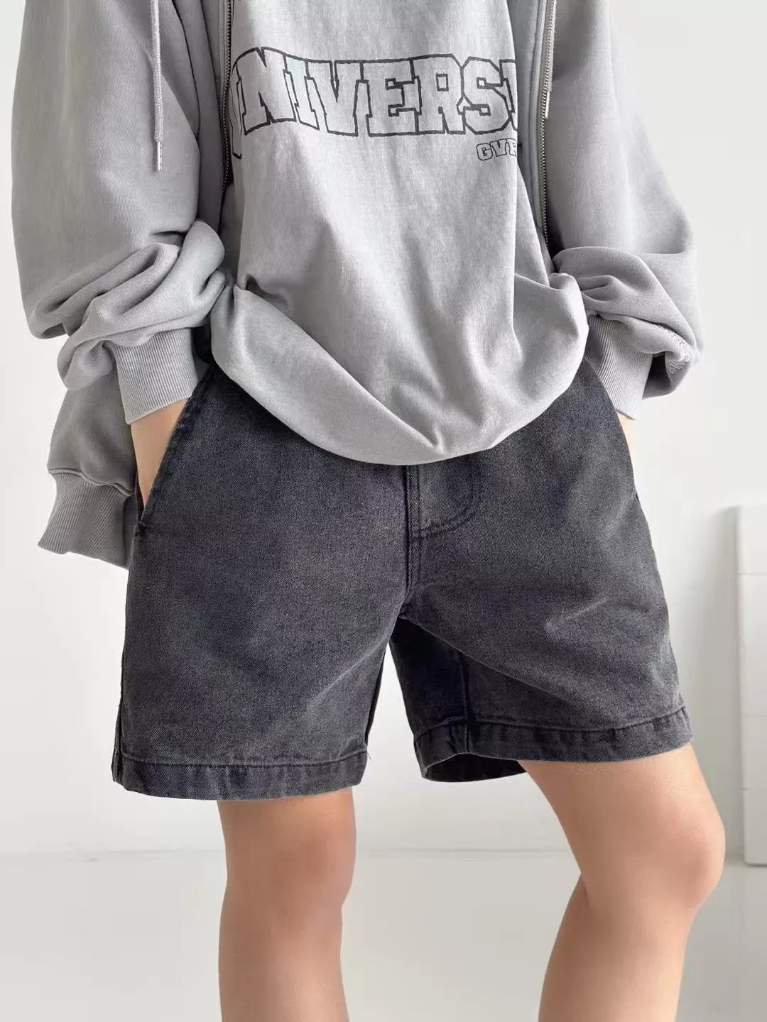 GVRCOM 水洗感丹寧休閒短褲