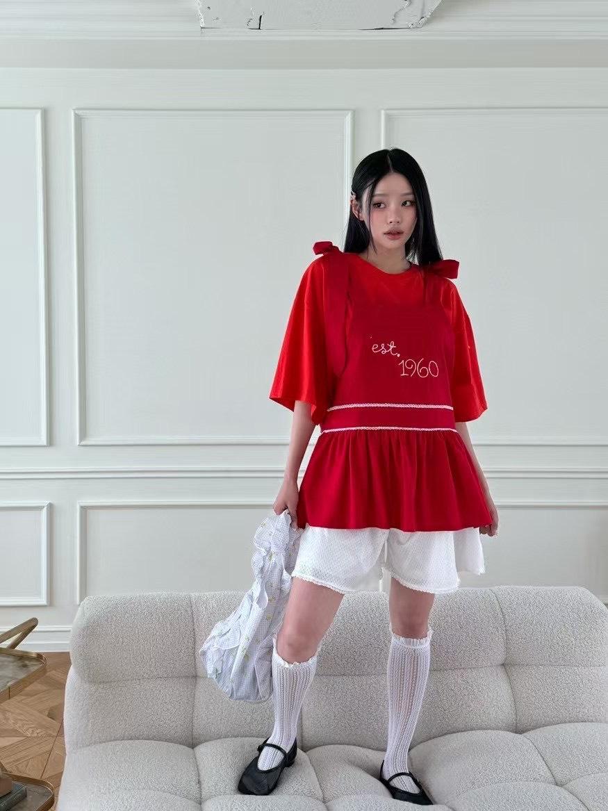 Ruffle Ribbon．綁帶荷葉背心上衣