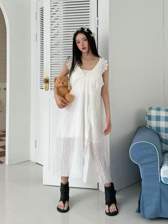 夢幻蕾絲紗點洋裝