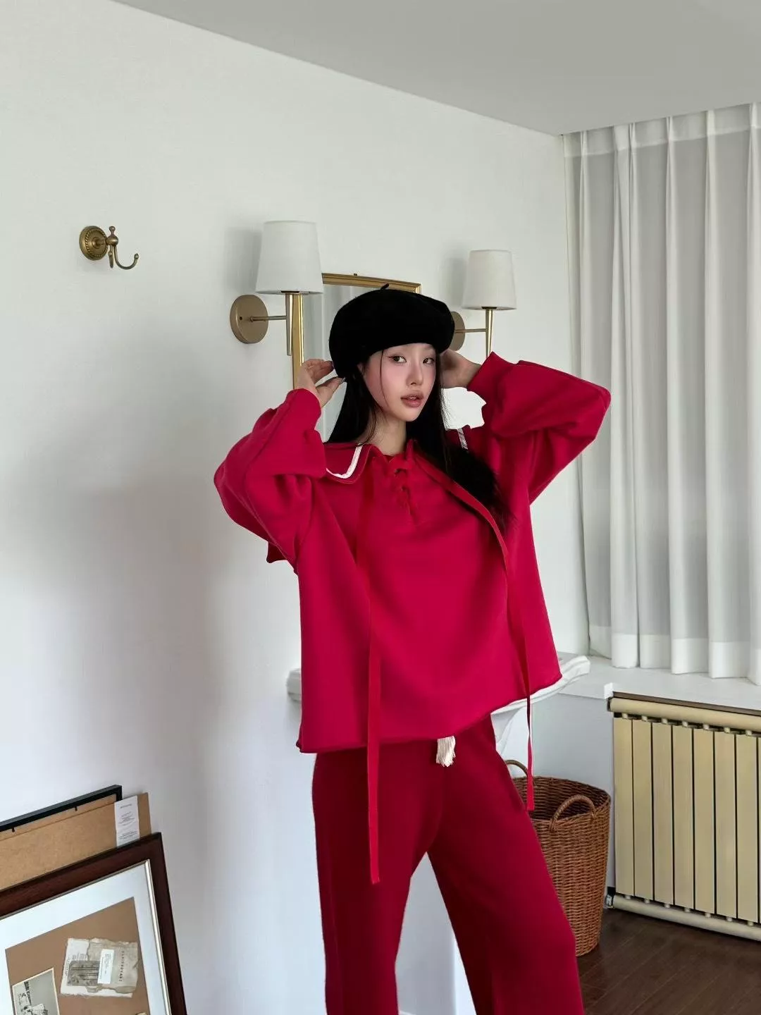 美式印花水手領上衣