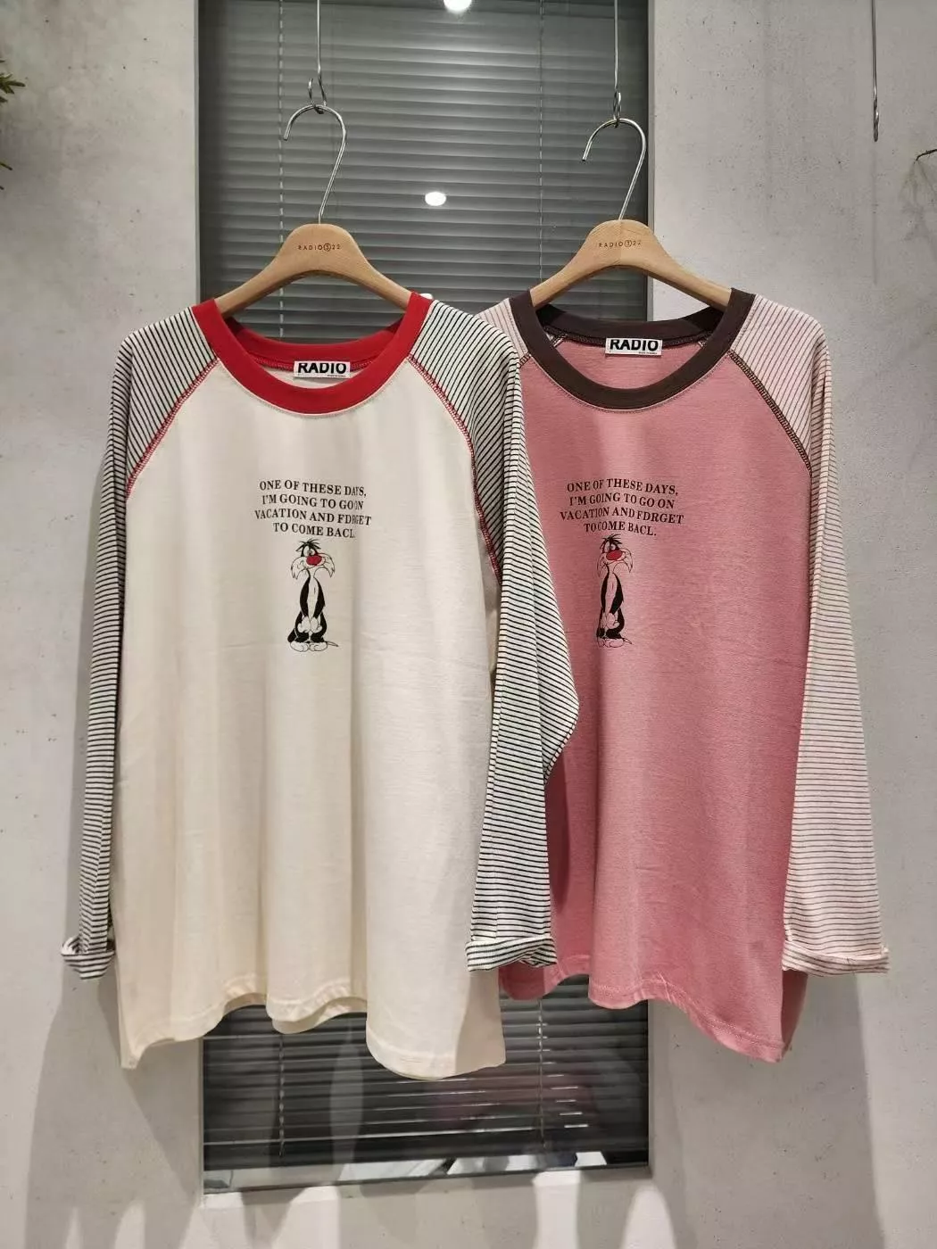 度假夢想家・拼袖休閒插畫長袖