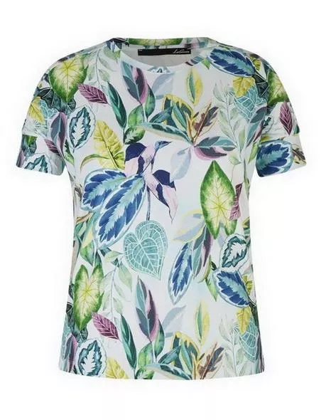 德國LeComte-綠花卉印花短袖上衣 歐洲製