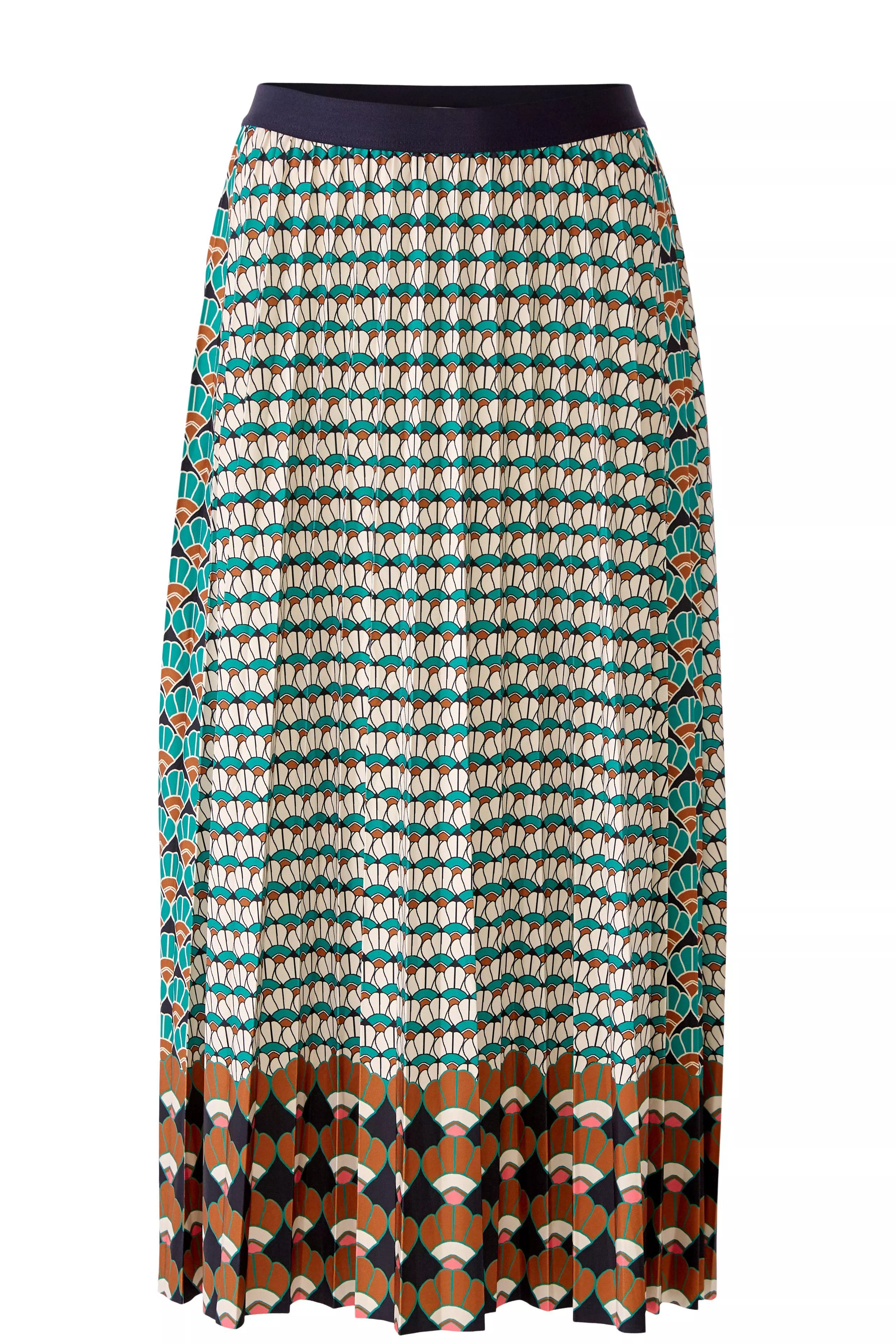 德國Oui-米綠花瓣印花長裙