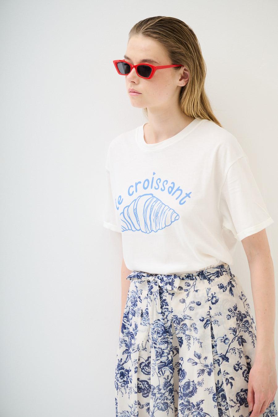 義大利Cherry Blue-法式可頌繪圖T-shirt