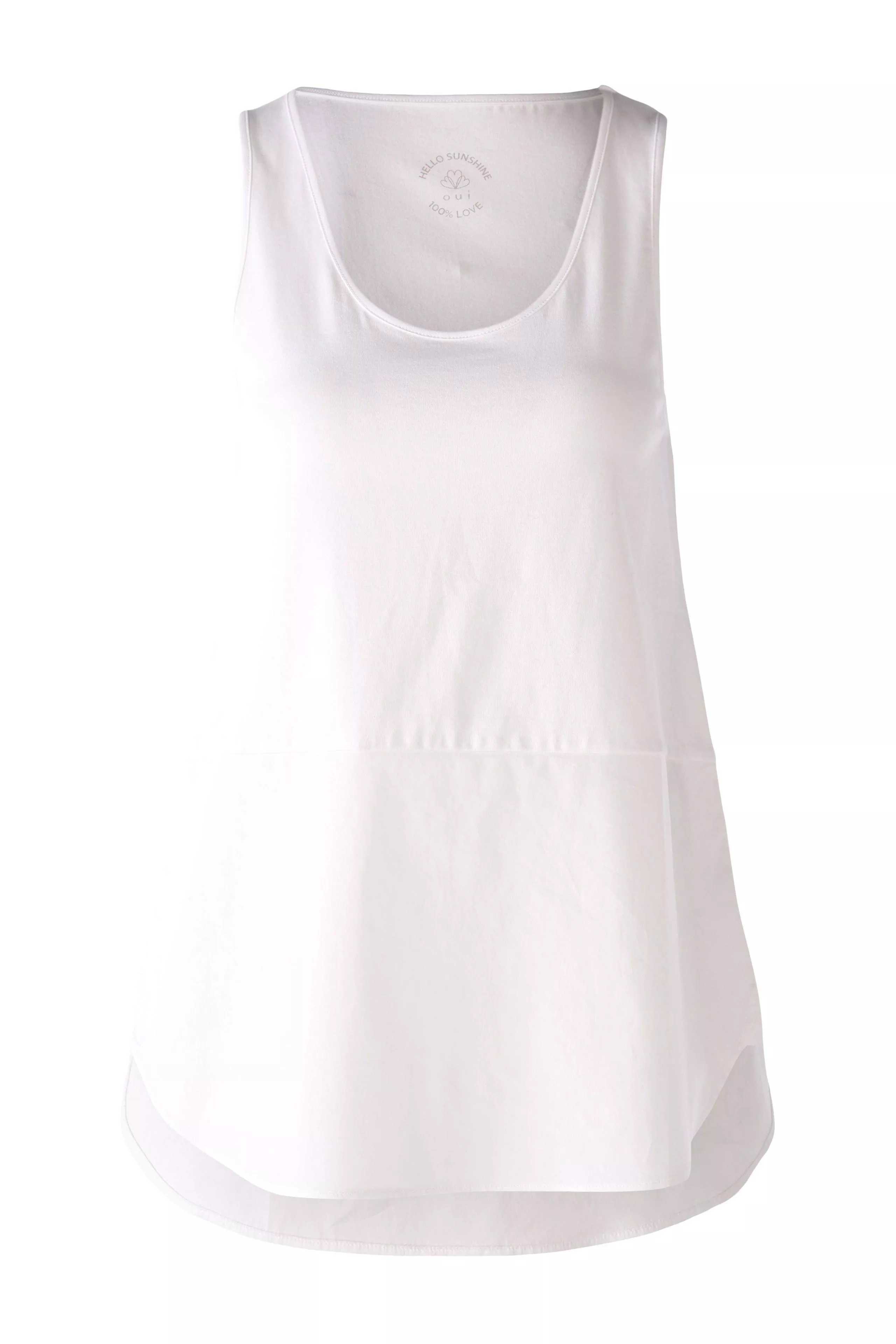 德國Oui-白色無袖純棉上衣