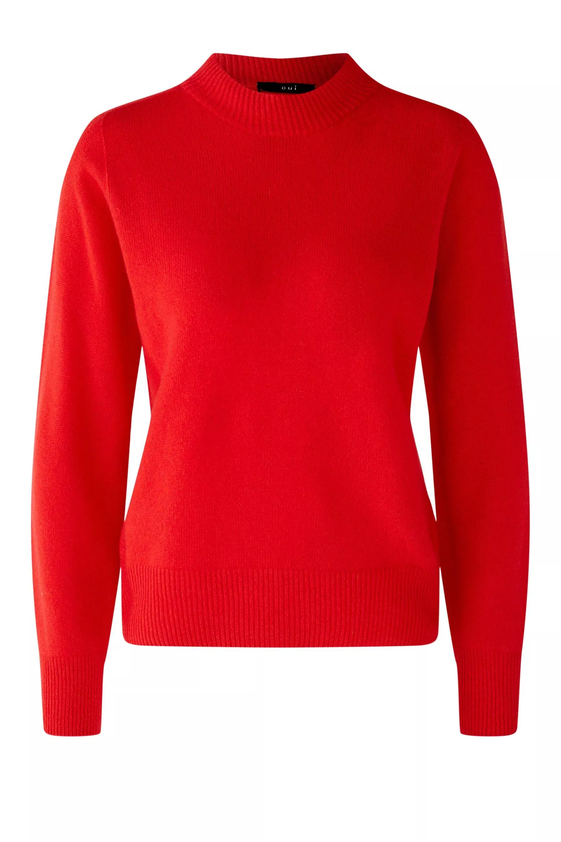 德國Oui-紅色半領羊毛上衣[義大利製]