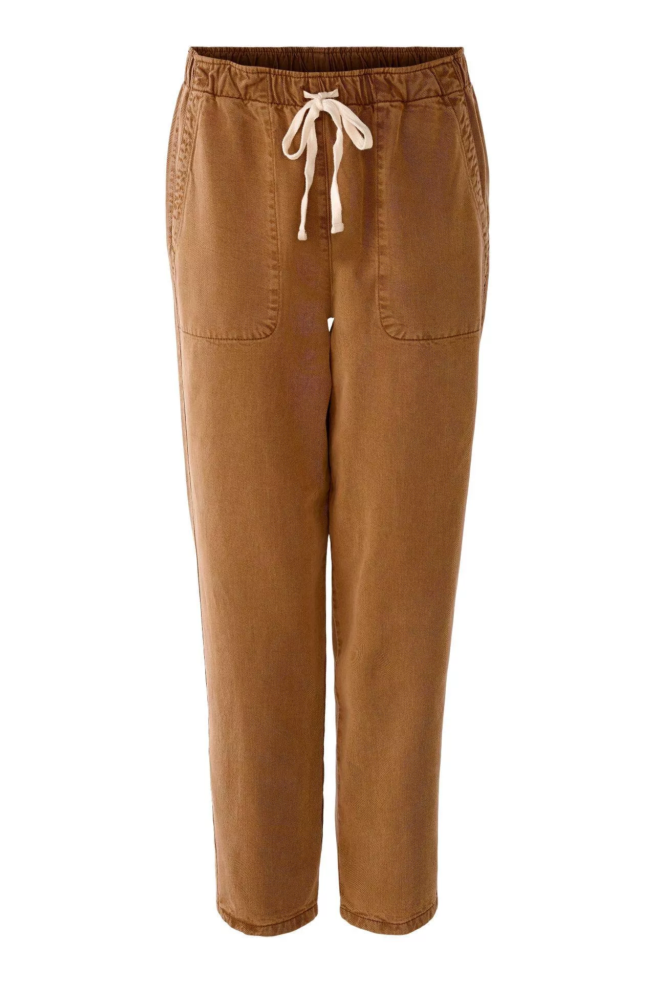 德國Oui-卡其色鬆緊腰頭休閒長褲