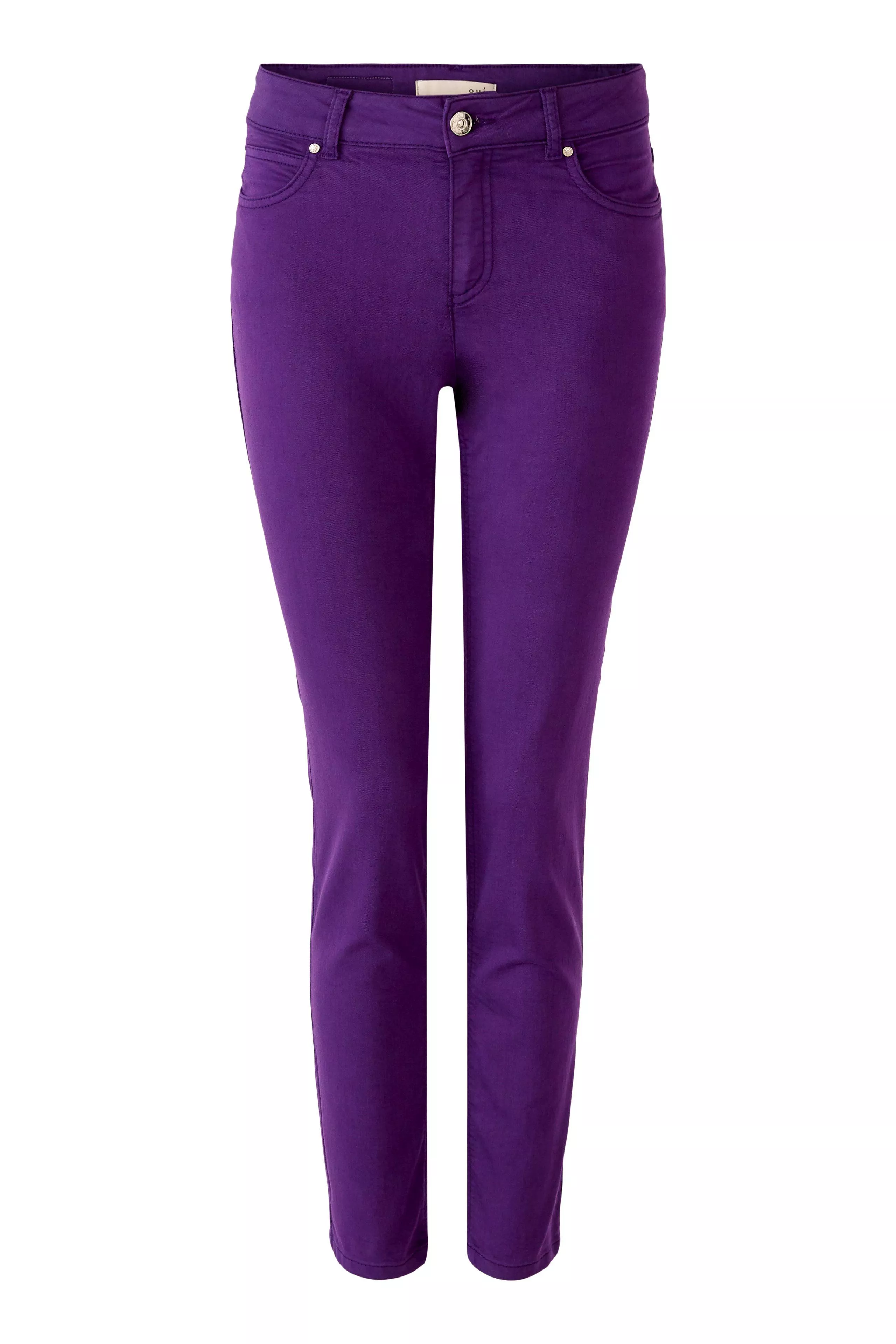 德國Oui-紫色Baxtor中腰修身合身長褲