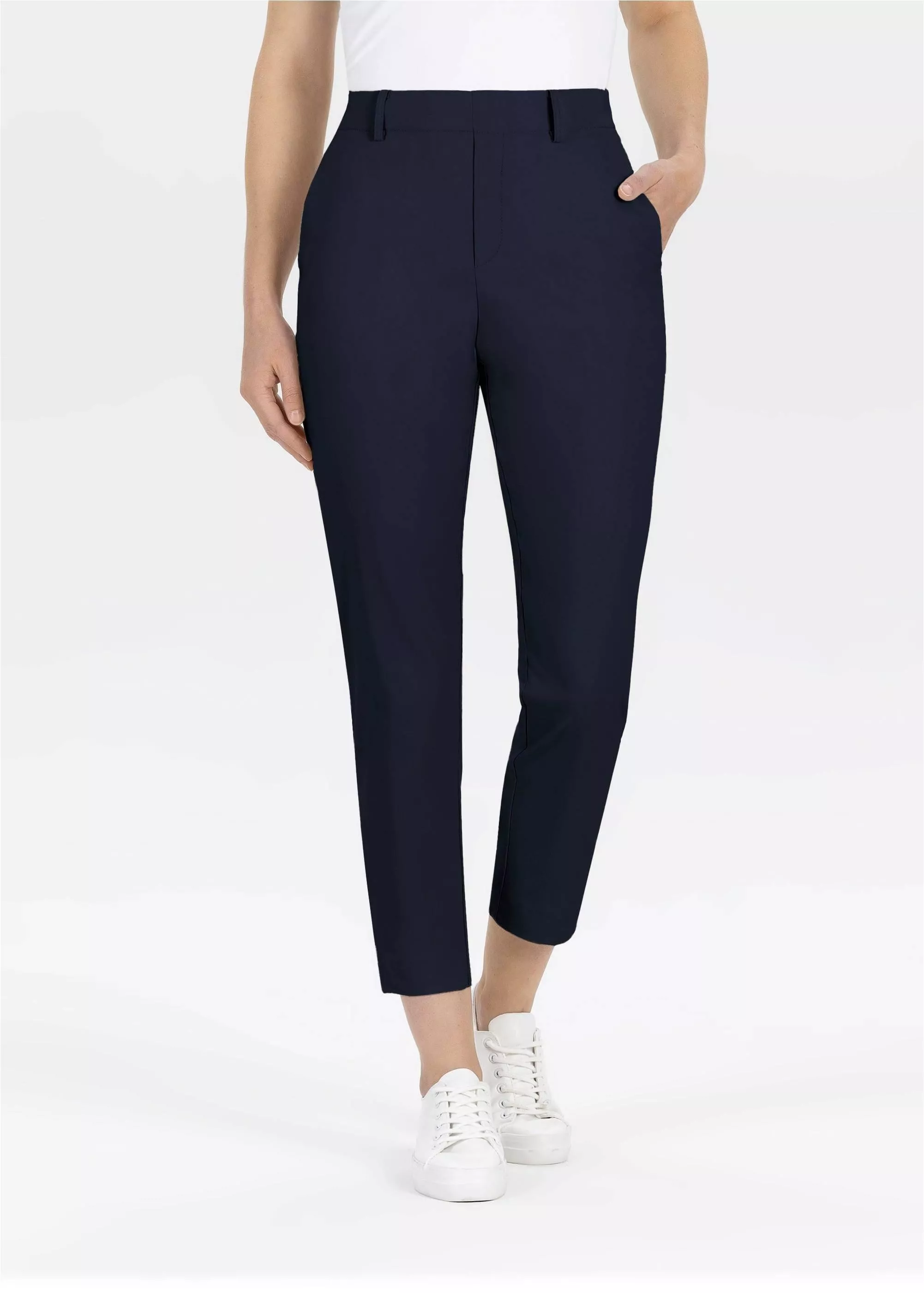 德國stehmann-中高腰鬆緊腰頭長褲