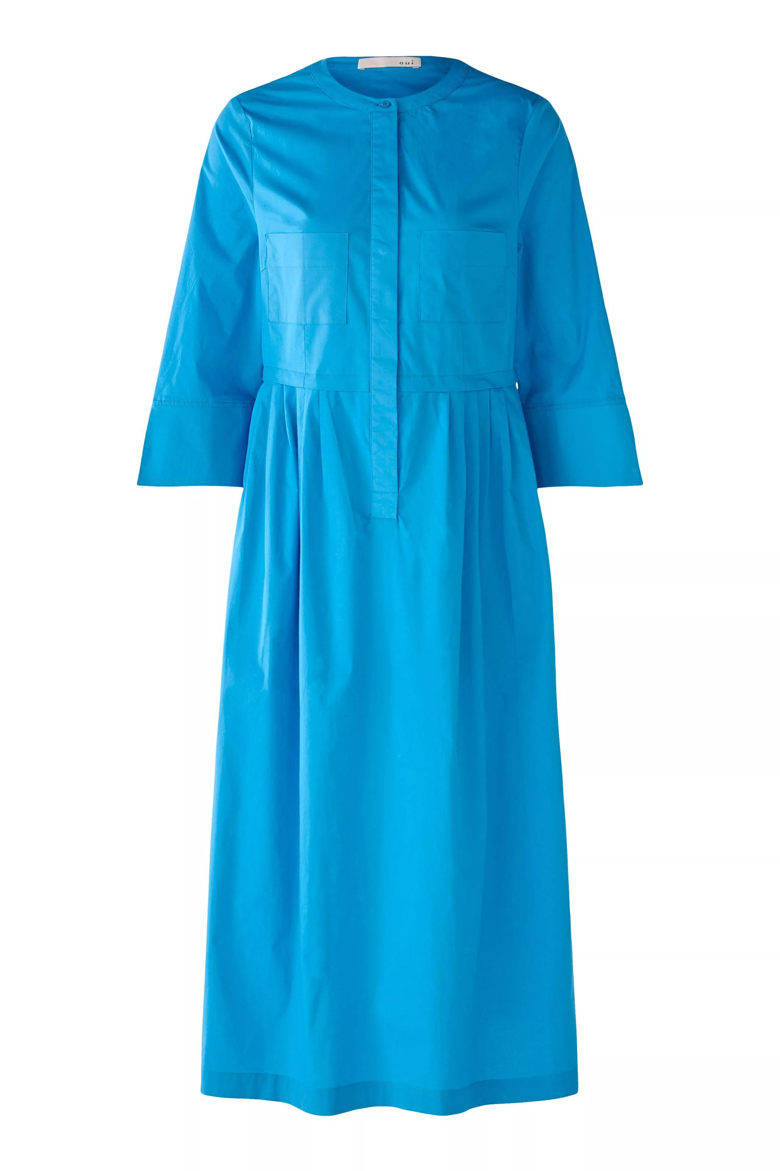 德國Oui-藍色圓領開釦洋裝