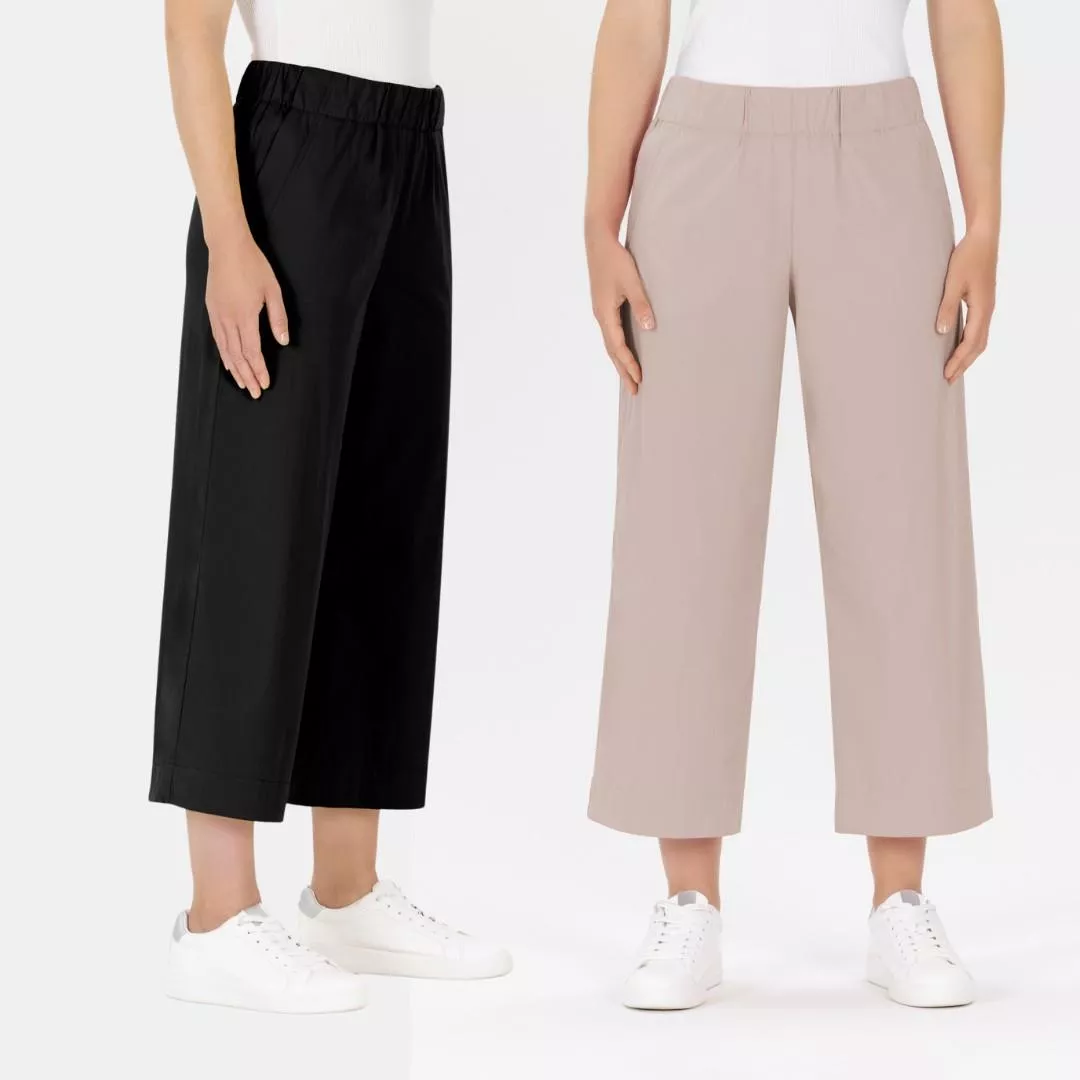 德國stehmann-鬆緊腰頭九分寬褲