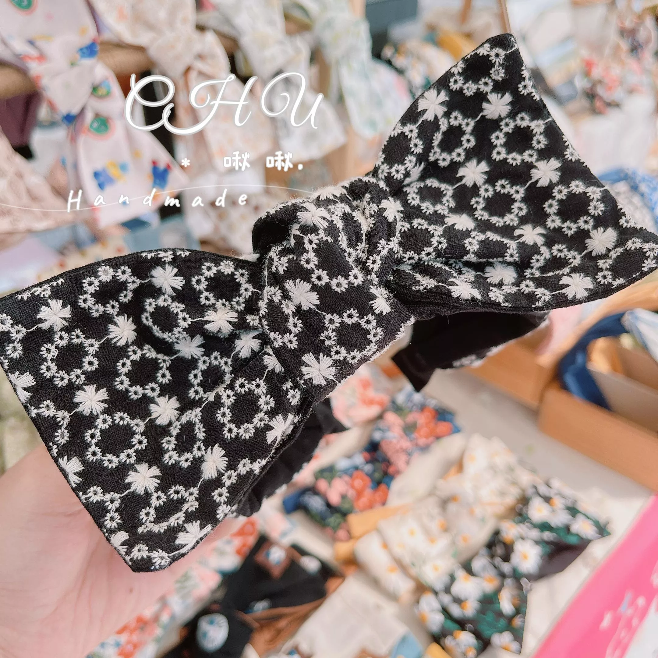 刺繡小花圈