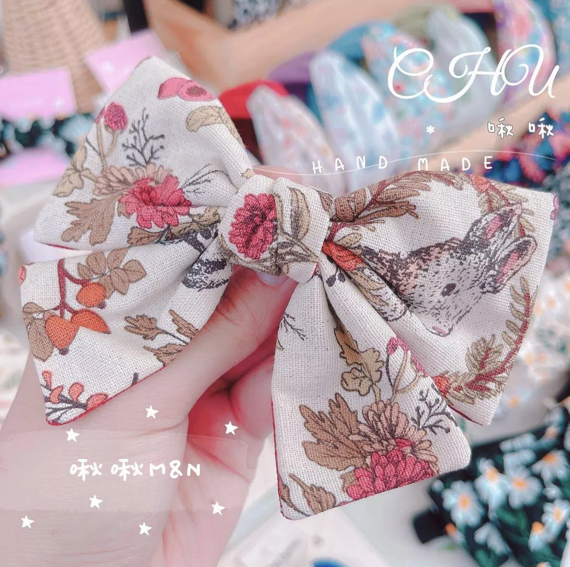 兔兔🐰蝴蝶結彈簧髮夾