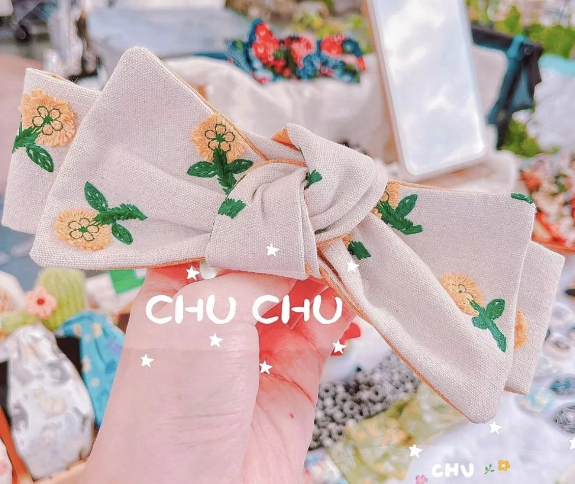 ✿ 刺繡立體 - 捲捲小黃花 ✿
