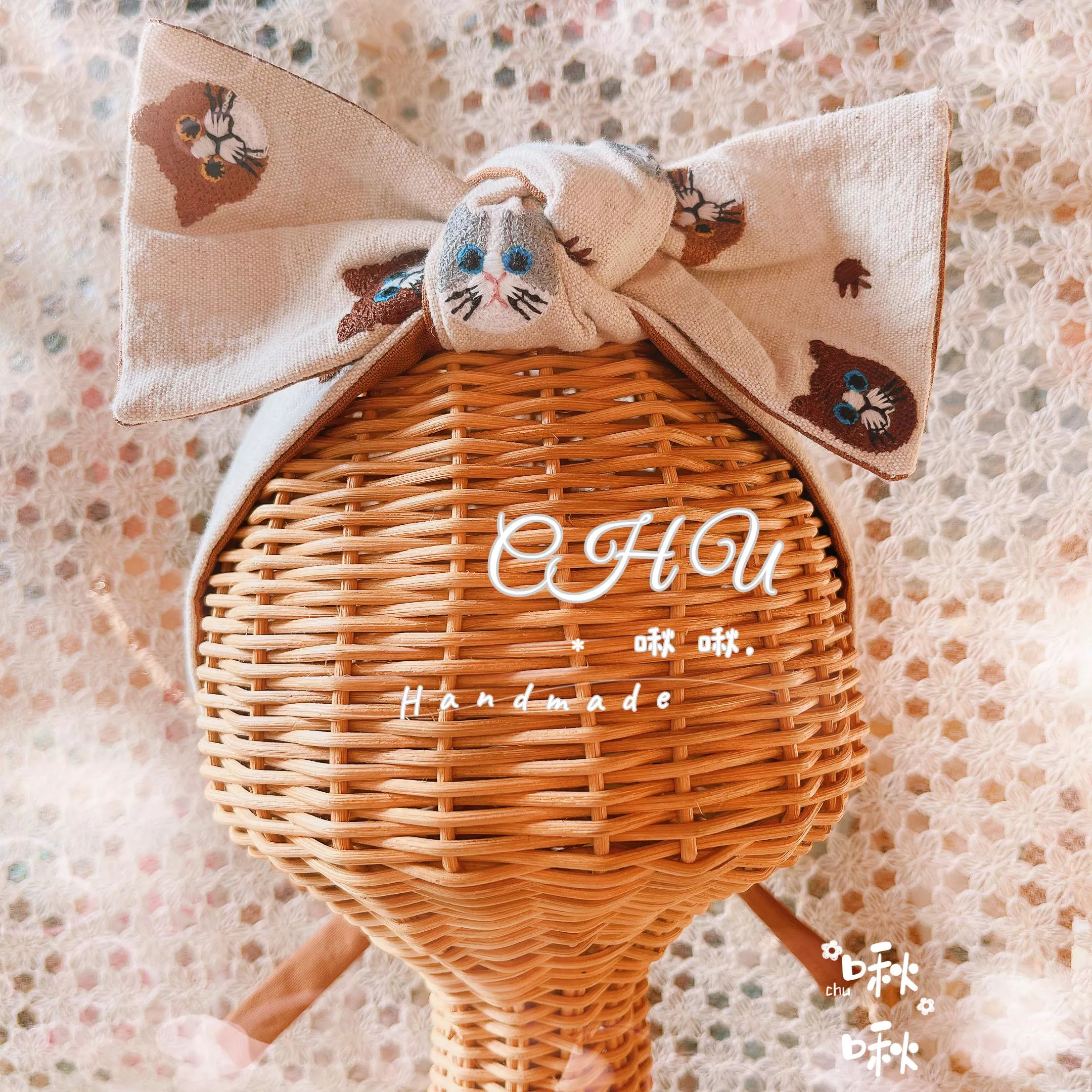 刺繡小喵咪