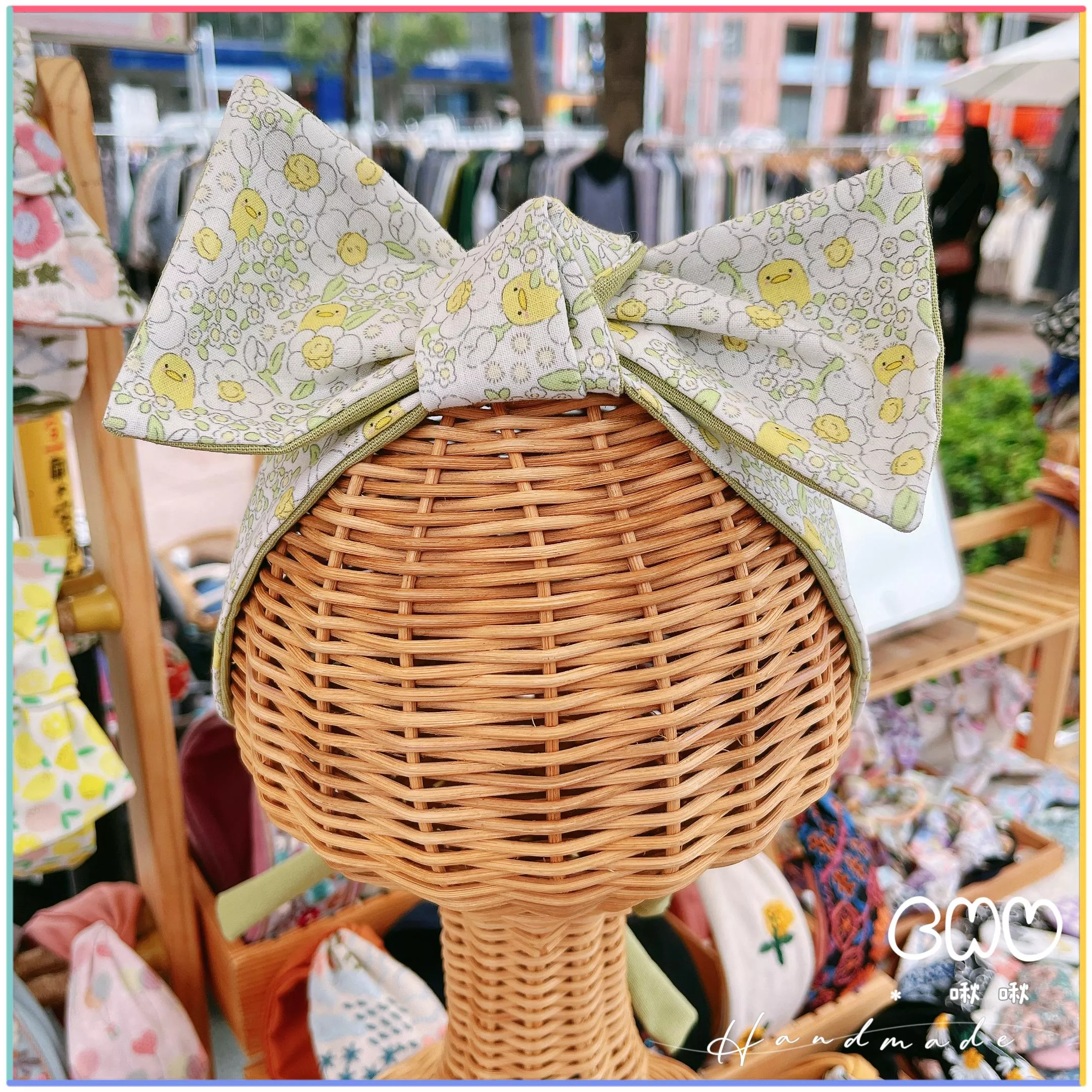 花朵🌼小雞🐥｜蝴蝶結 綁式 髮帶