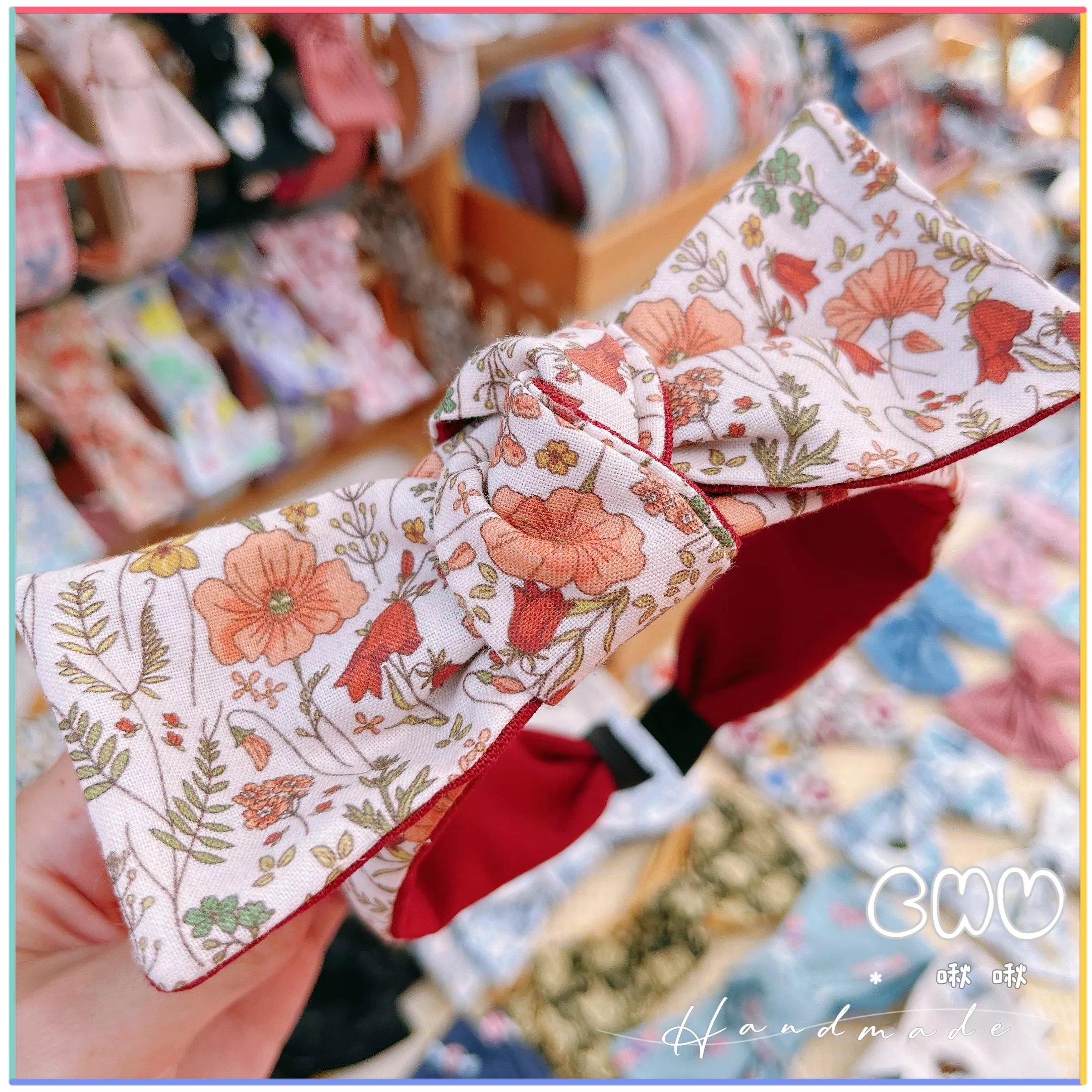 花🌸草｜細款 蝴蝶結 髮箍