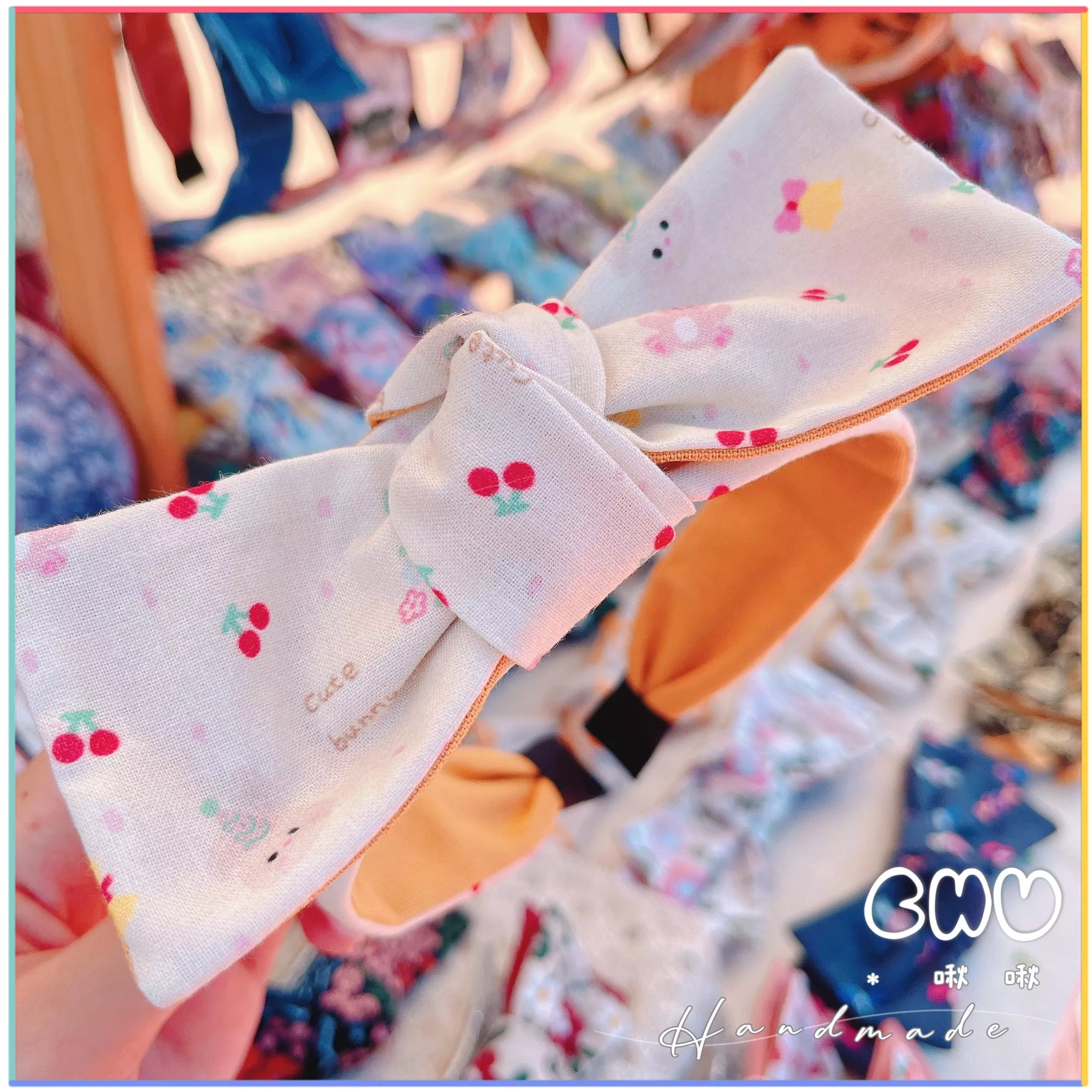 小熊蛋糕｜細版 蝴蝶結 髮箍