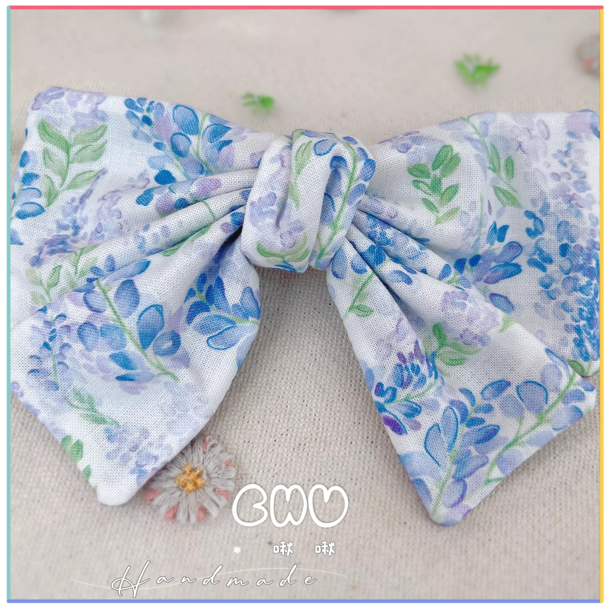 浪漫紫藤｜啾啾 蝴蝶結彈簧夾