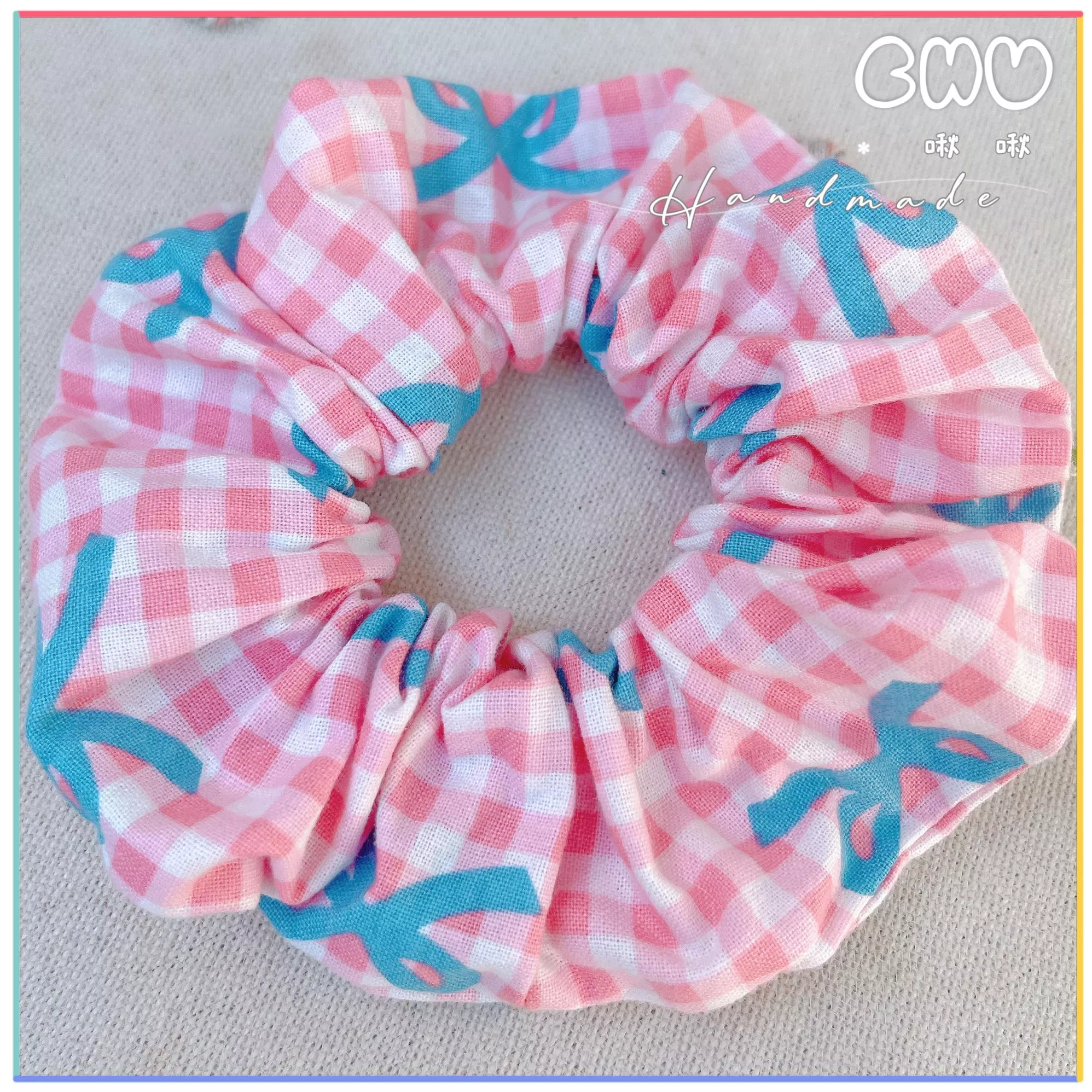 粉紅格子🎀｜棉布圈圈