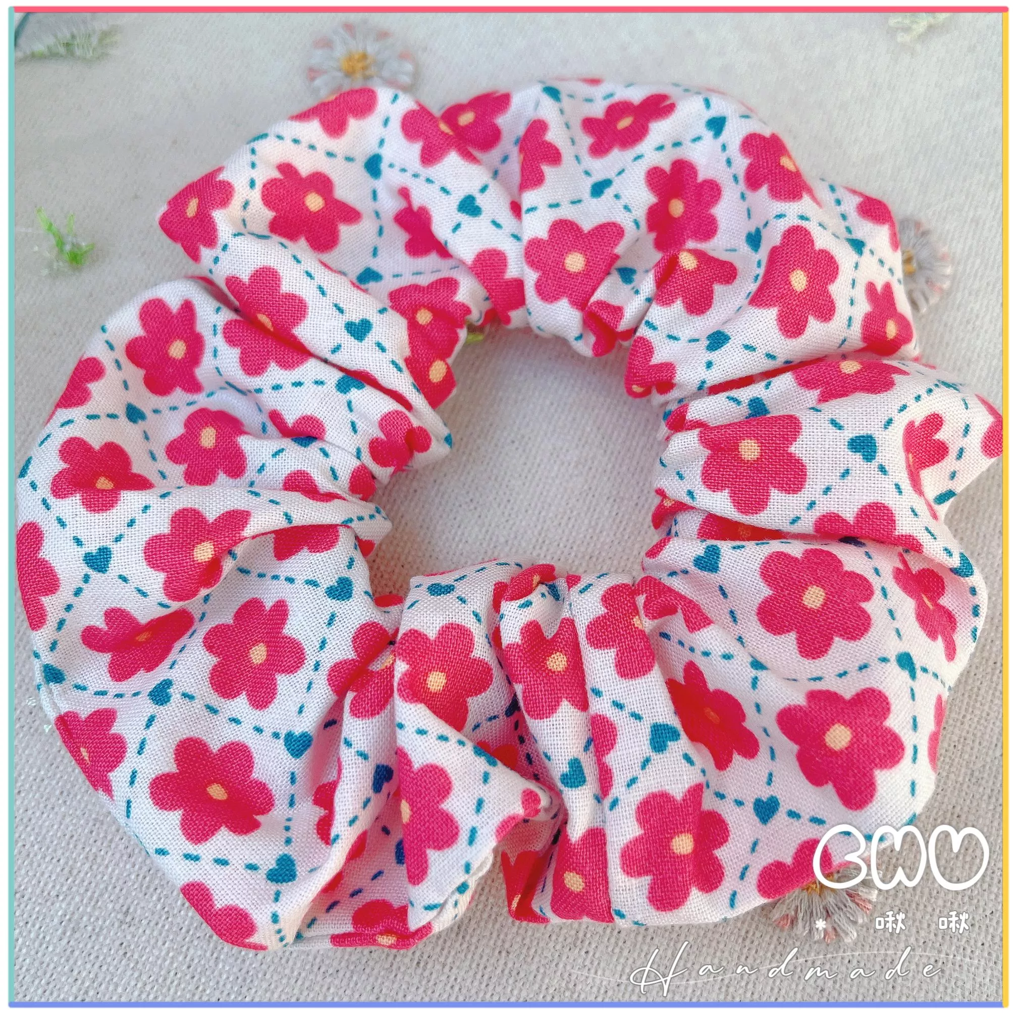 桃色小花｜棉布圈圈