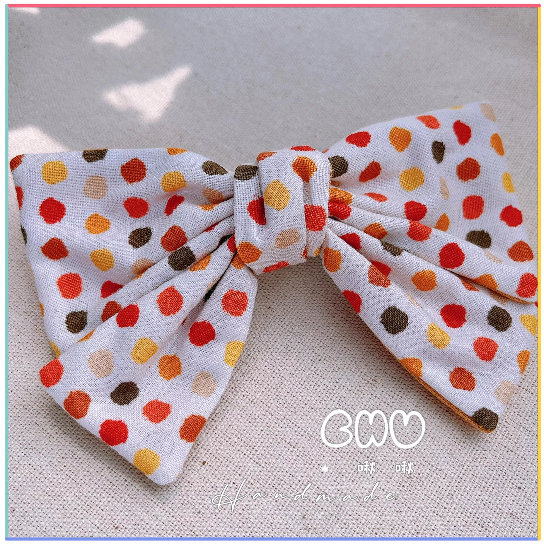 可愛🧡波點｜啾啾 彈簧髮夾