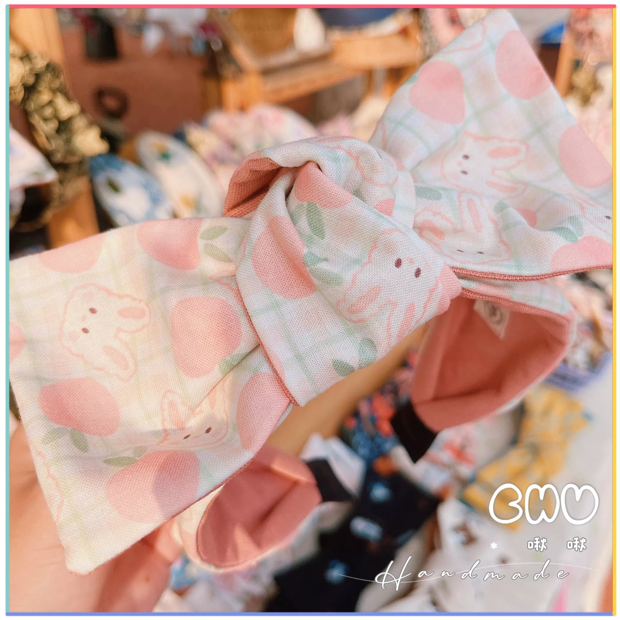 桃子🍑兔｜寬版 蝴蝶結 髮箍