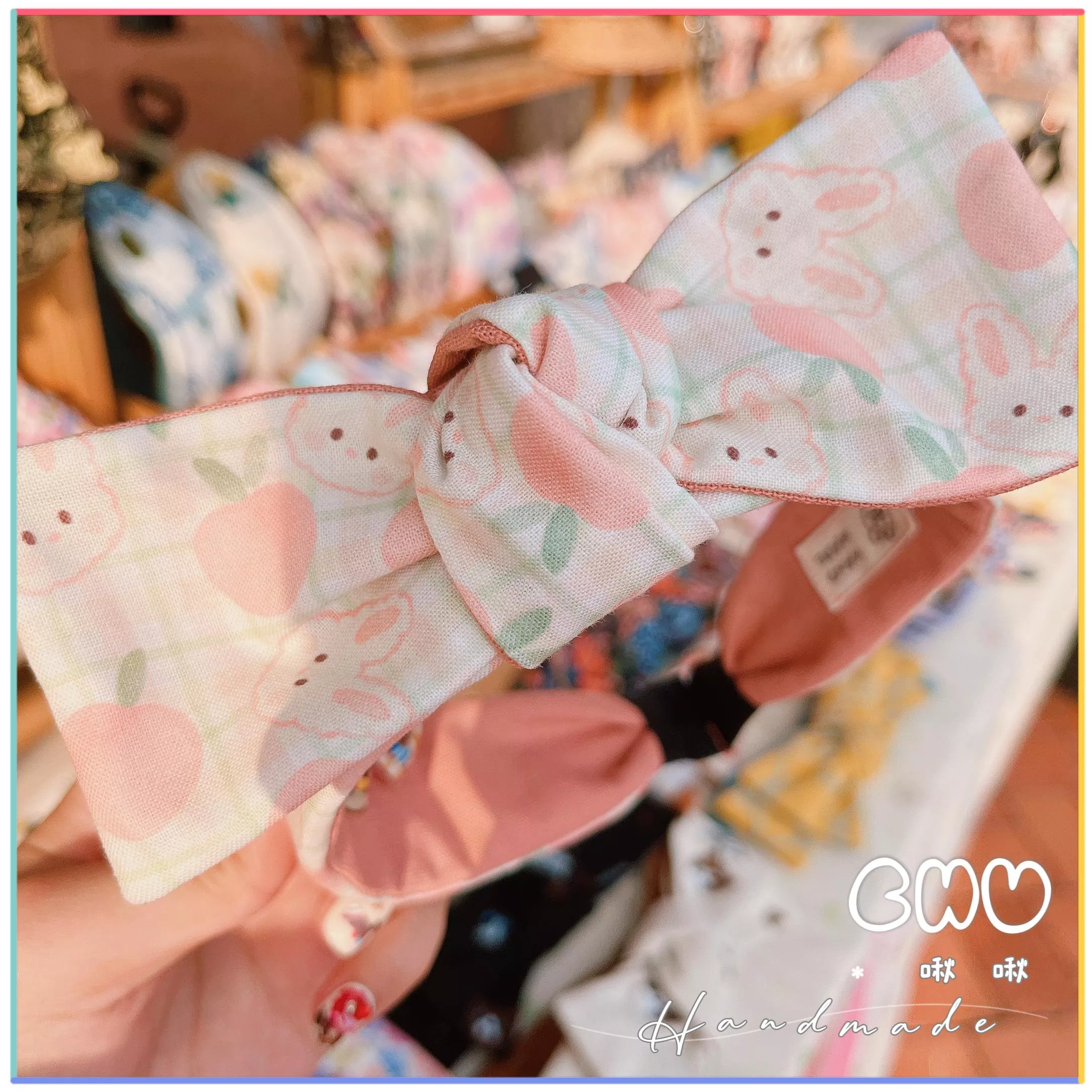 桃子🍑兔｜細版 蝴蝶結 髮箍