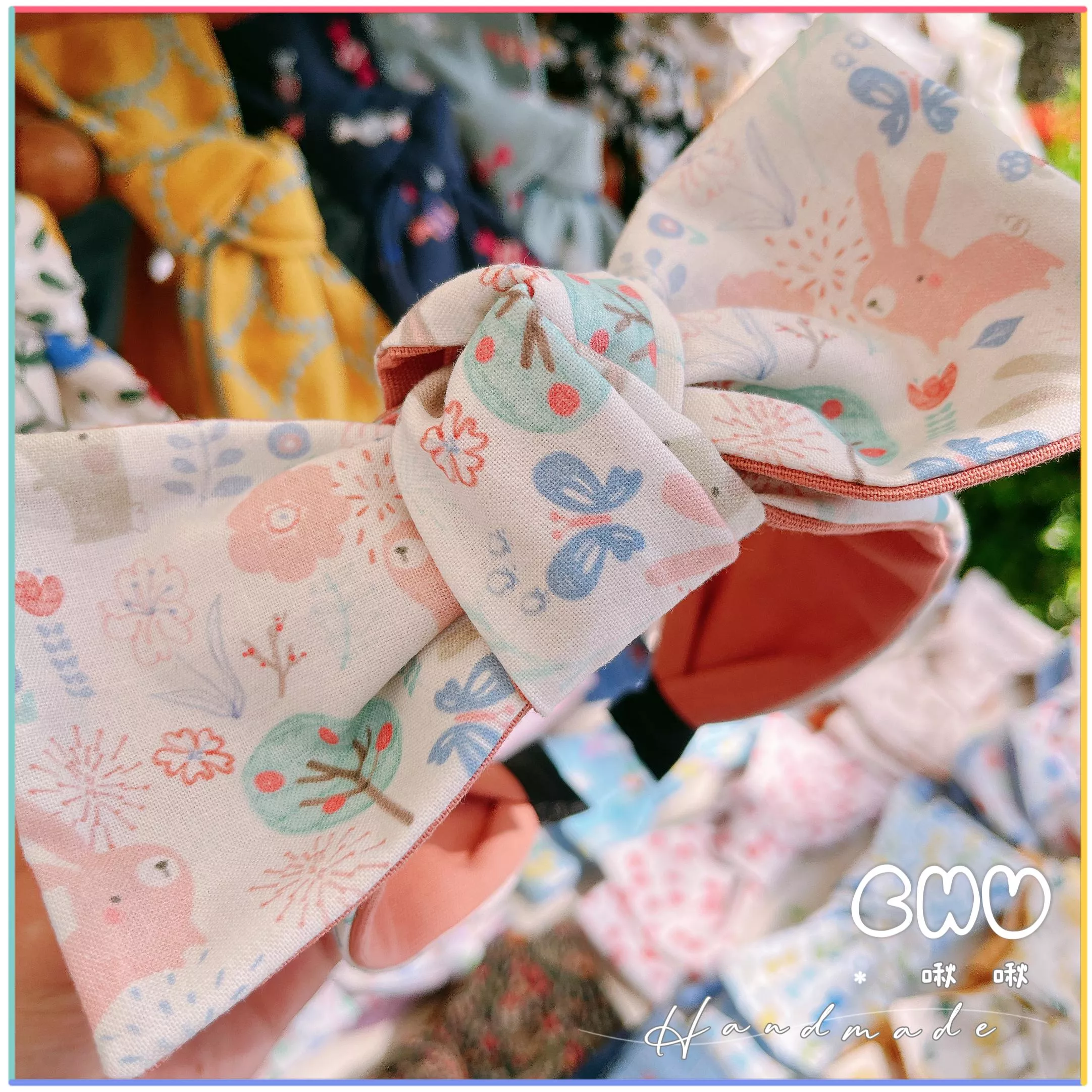 兔兔｜寬版 蝴蝶結 髮箍