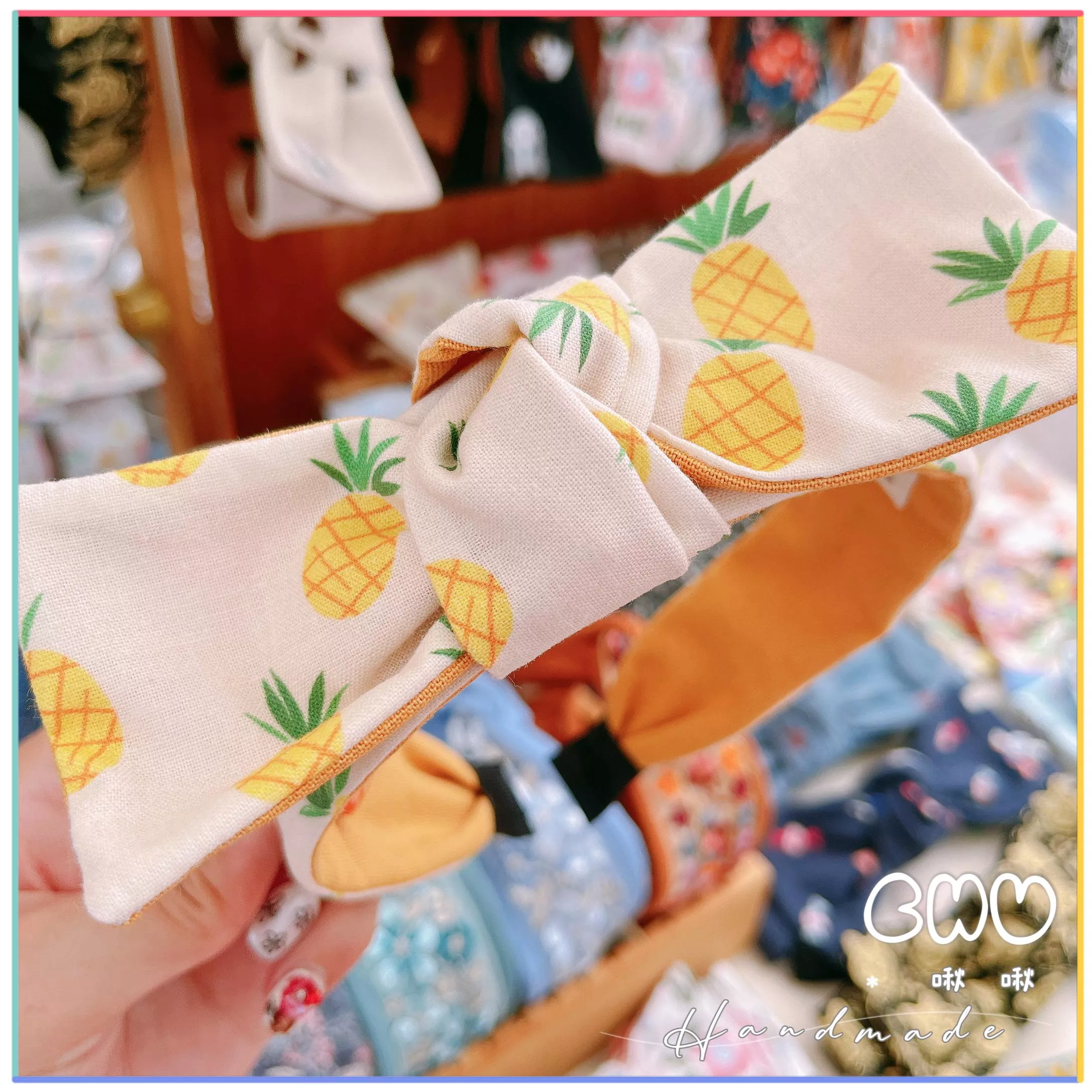 鳳梨🍍｜細版 蝴蝶結髮箍