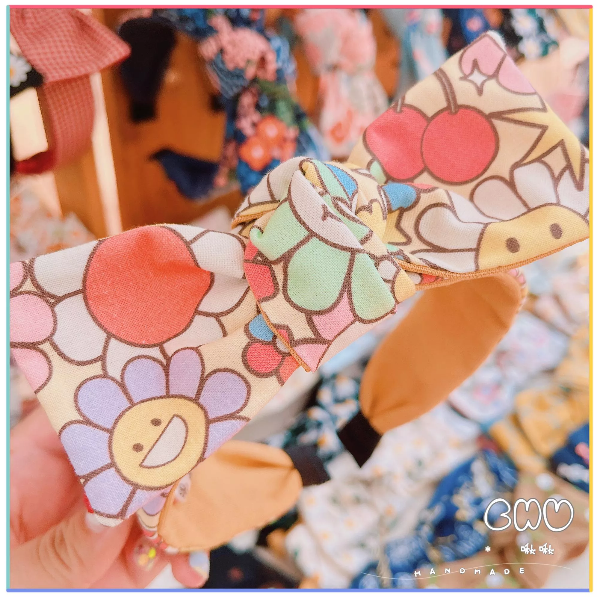 微笑花朵 ✿｜細版 蝴蝶結 髮箍