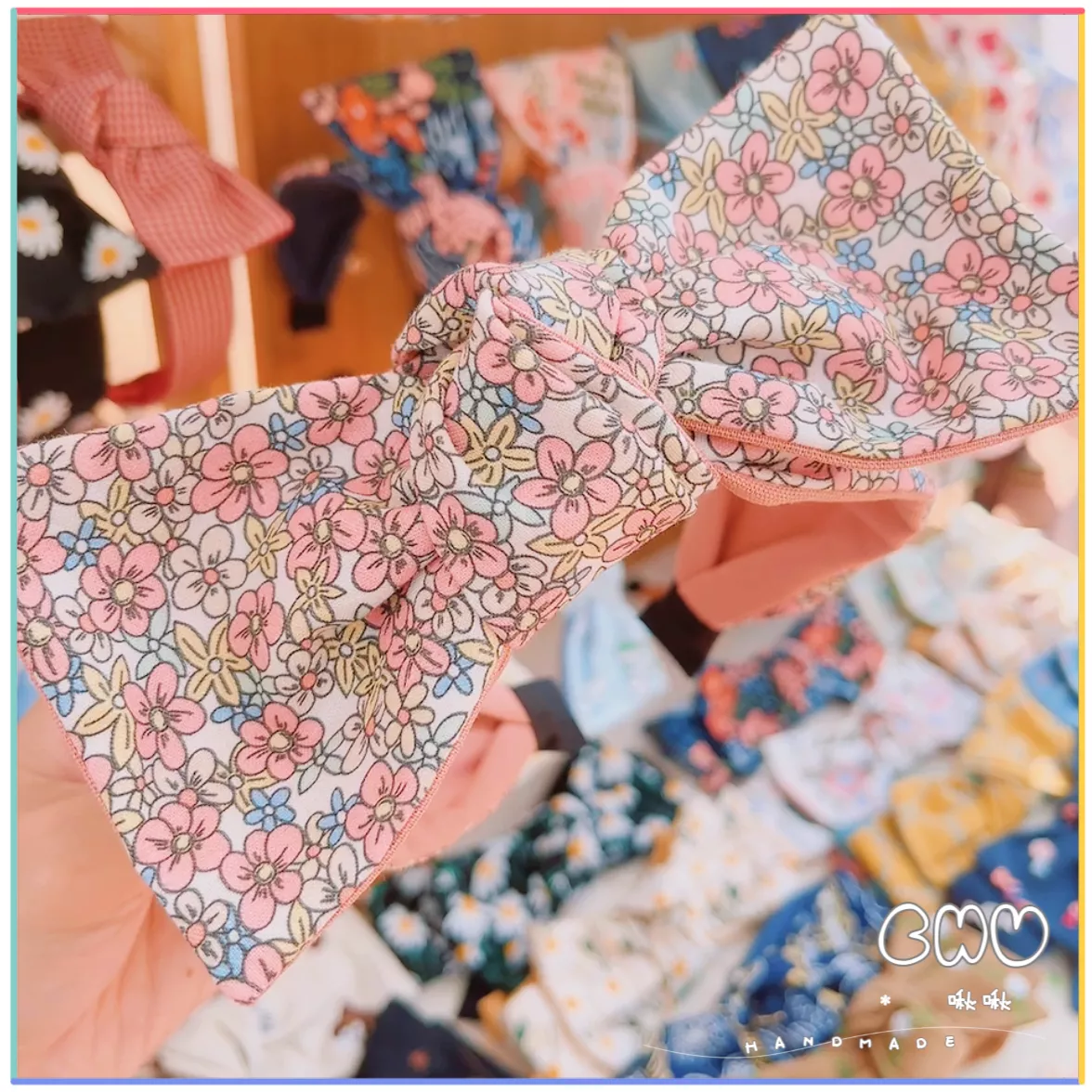 梅🌸花｜寬版 蝴蝶結 髮箍