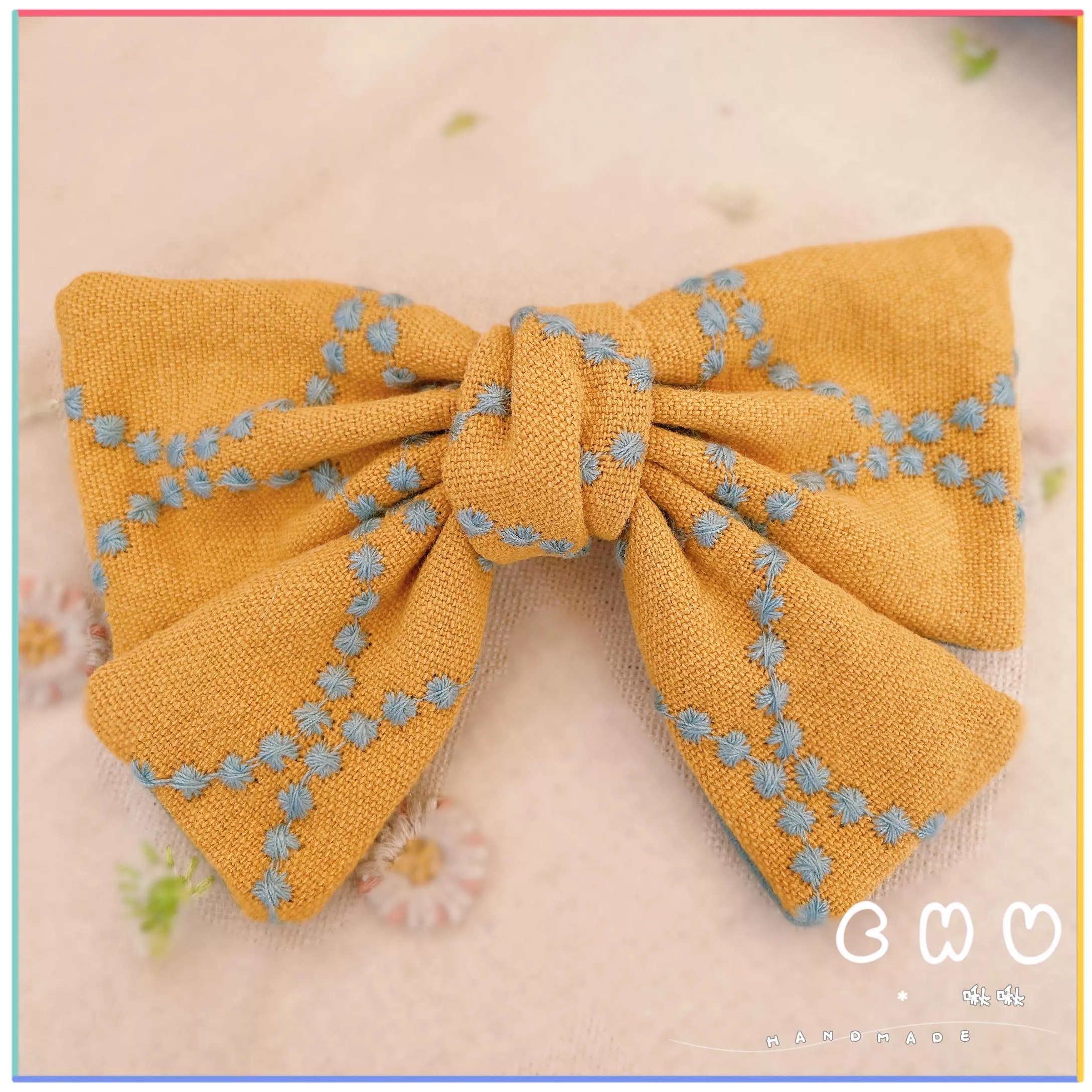 刺繡款｜小圈圈｜啾啾 彈簧夾