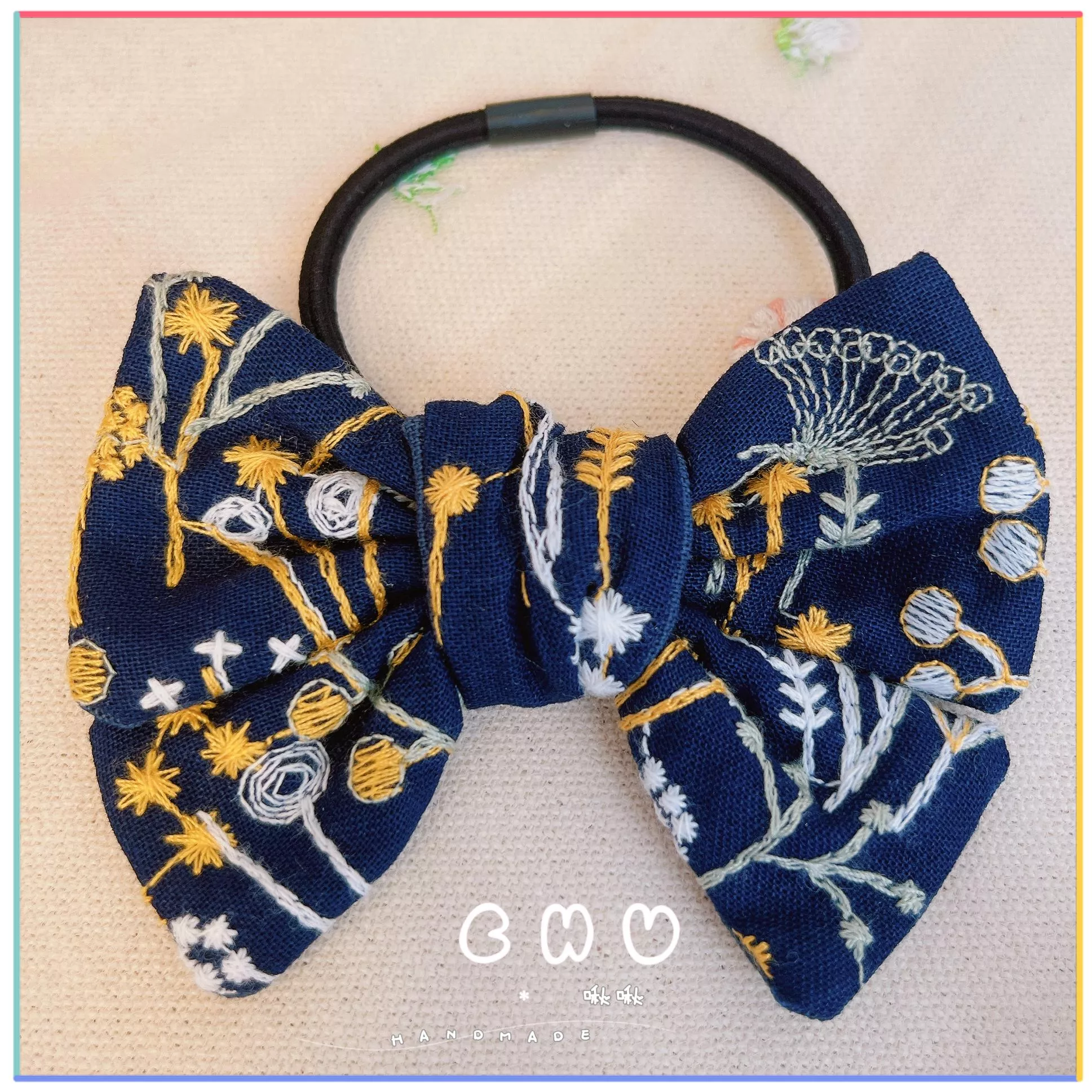 刺繡款｜蝴蝶🦋｜綁綁小髮圈