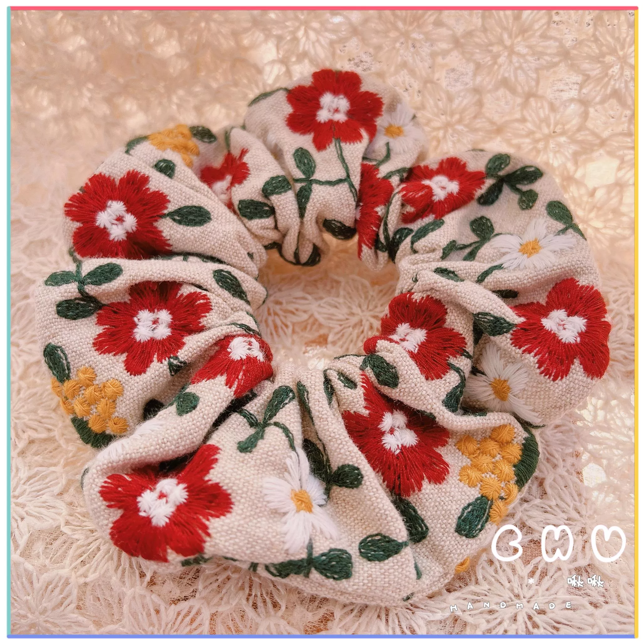 刺繡款｜蜂鳥花園｜大腸圈圈