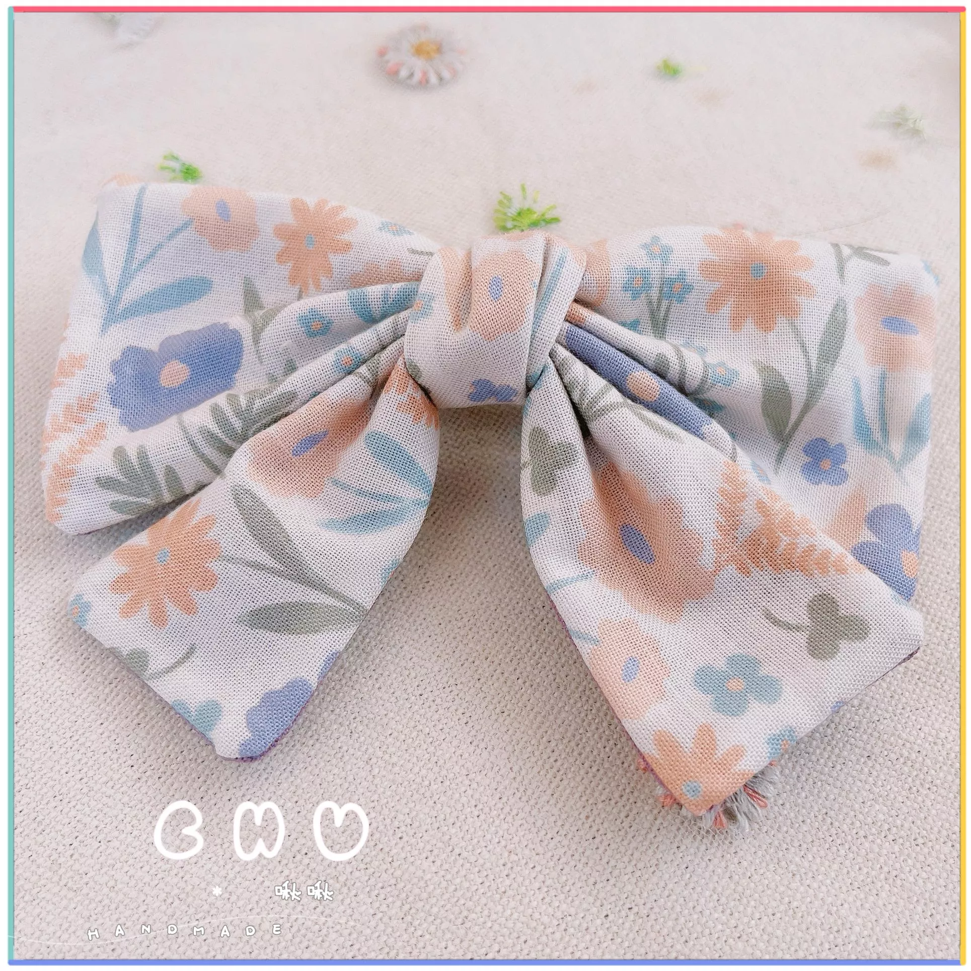 淡紫色小花朵｜啾啾 彈簧髮夾