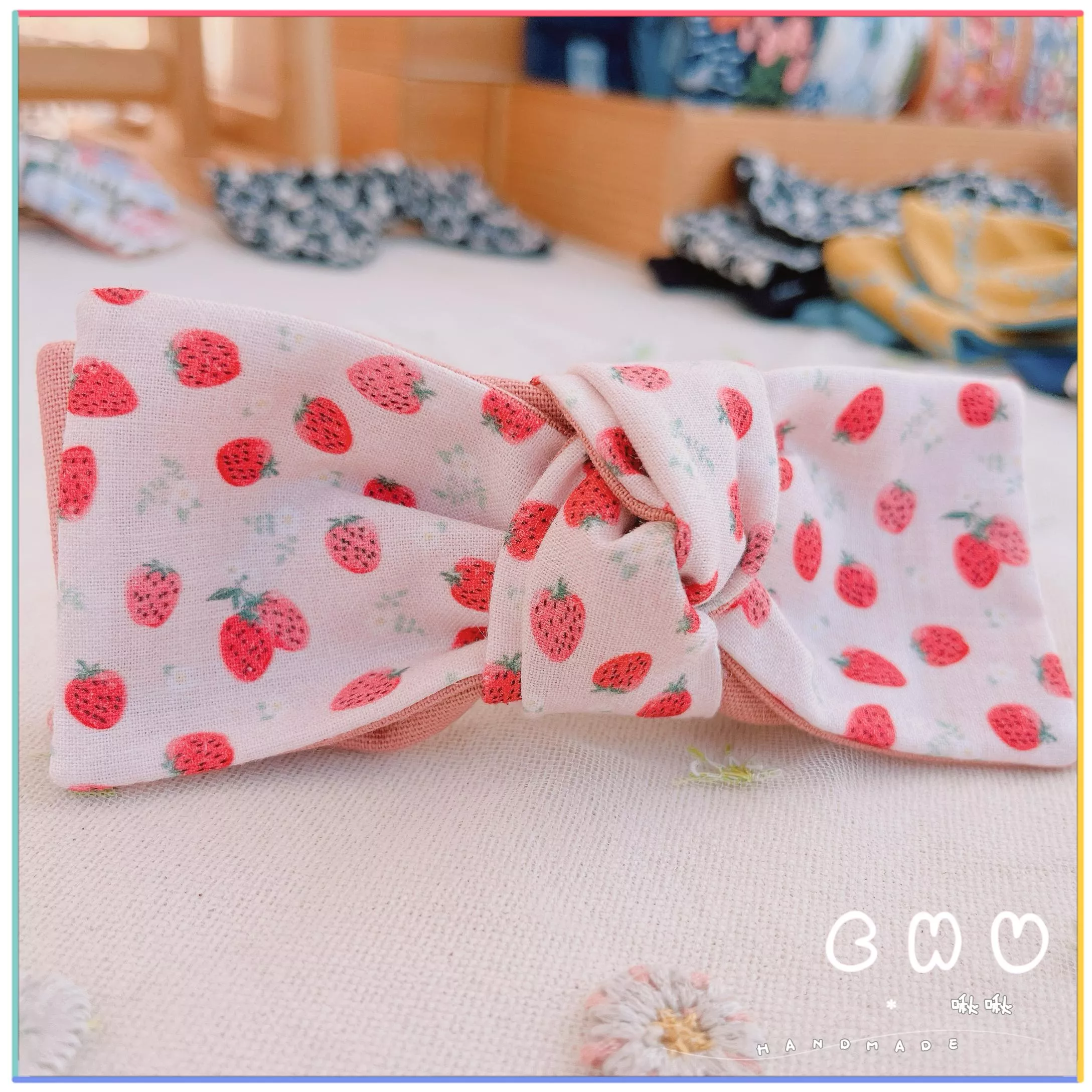 小草莓🍓｜啾啾 棉布馬尾夾