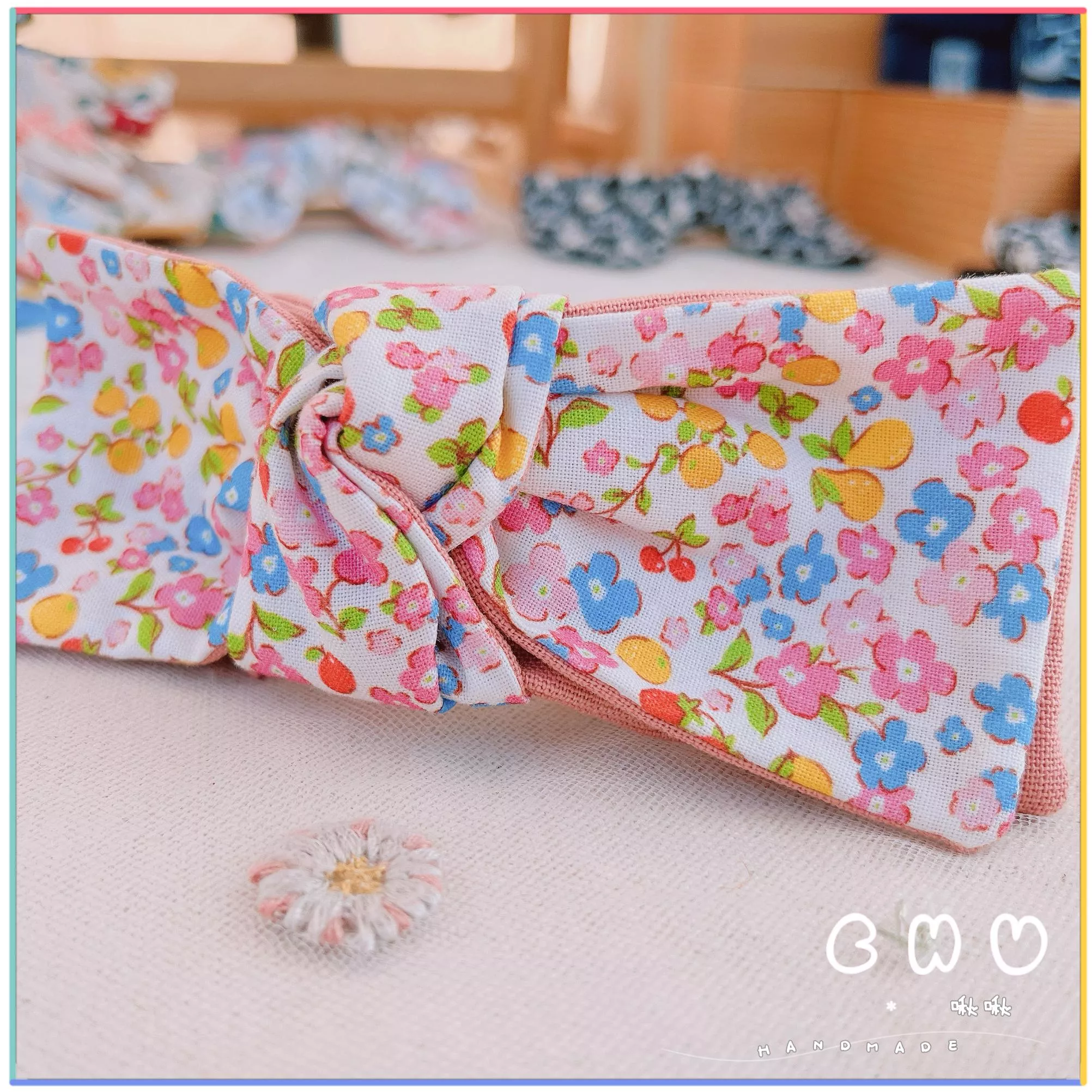 繽紛小花｜啾啾 棉布馬尾夾