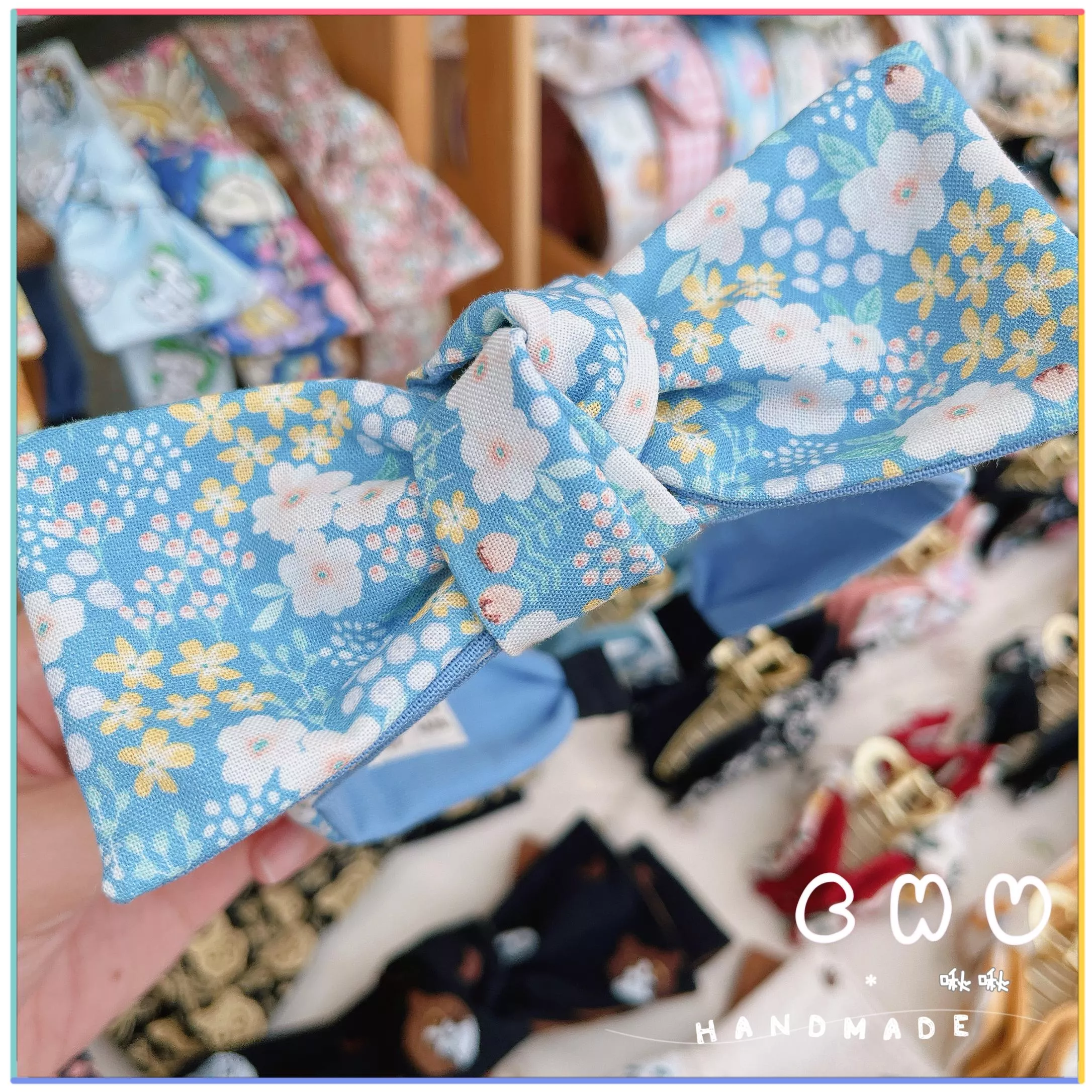 花園｜細版 蝴蝶結 髮箍