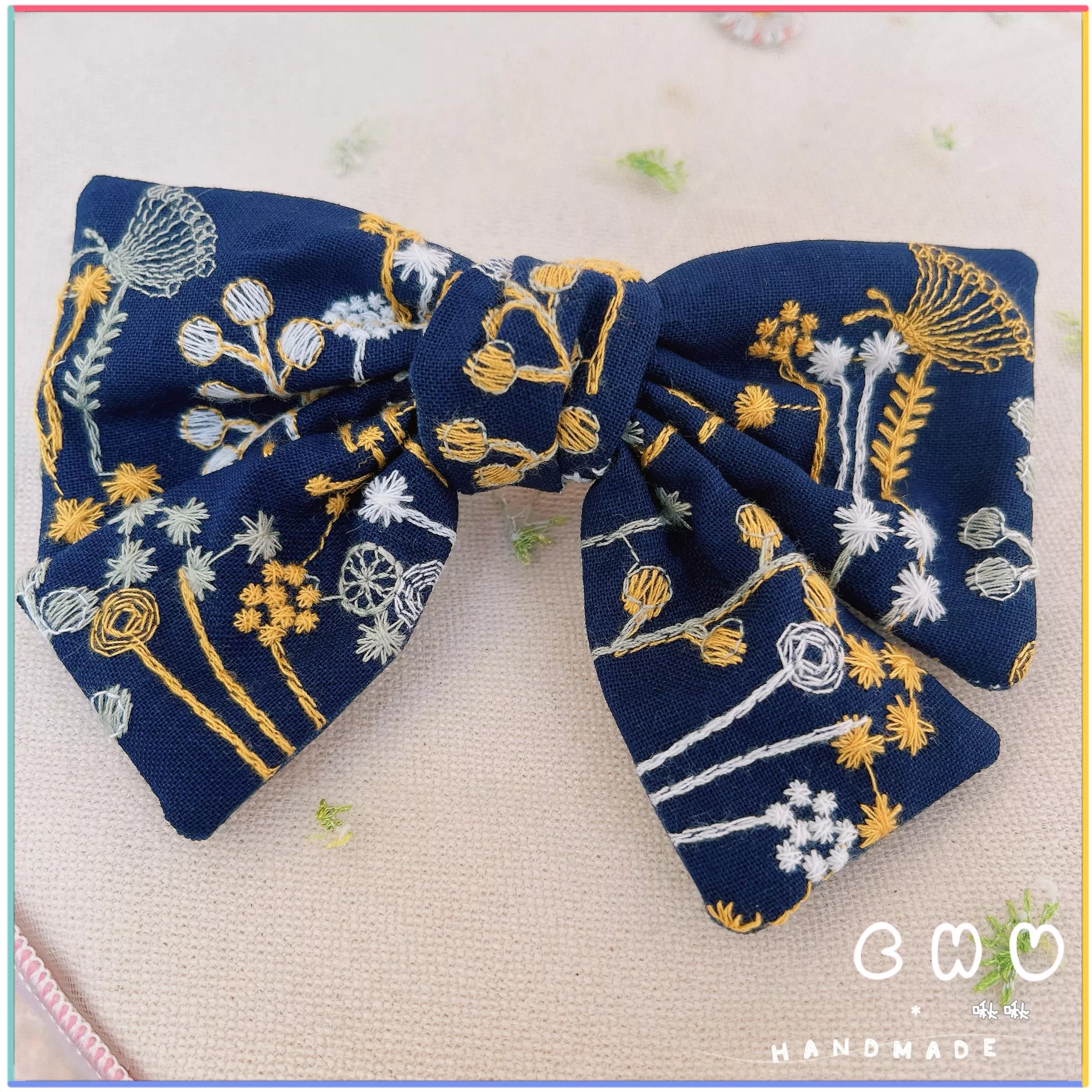刺繡款｜蝴蝶🦋｜彈簧髮夾